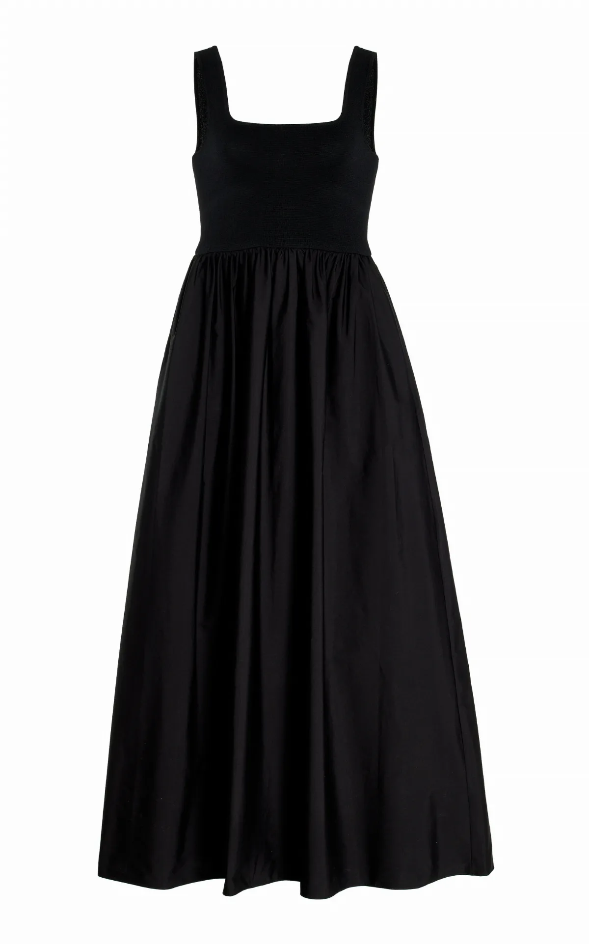 Ribbed-Knit and Cotton Maxi Dress by Matteau