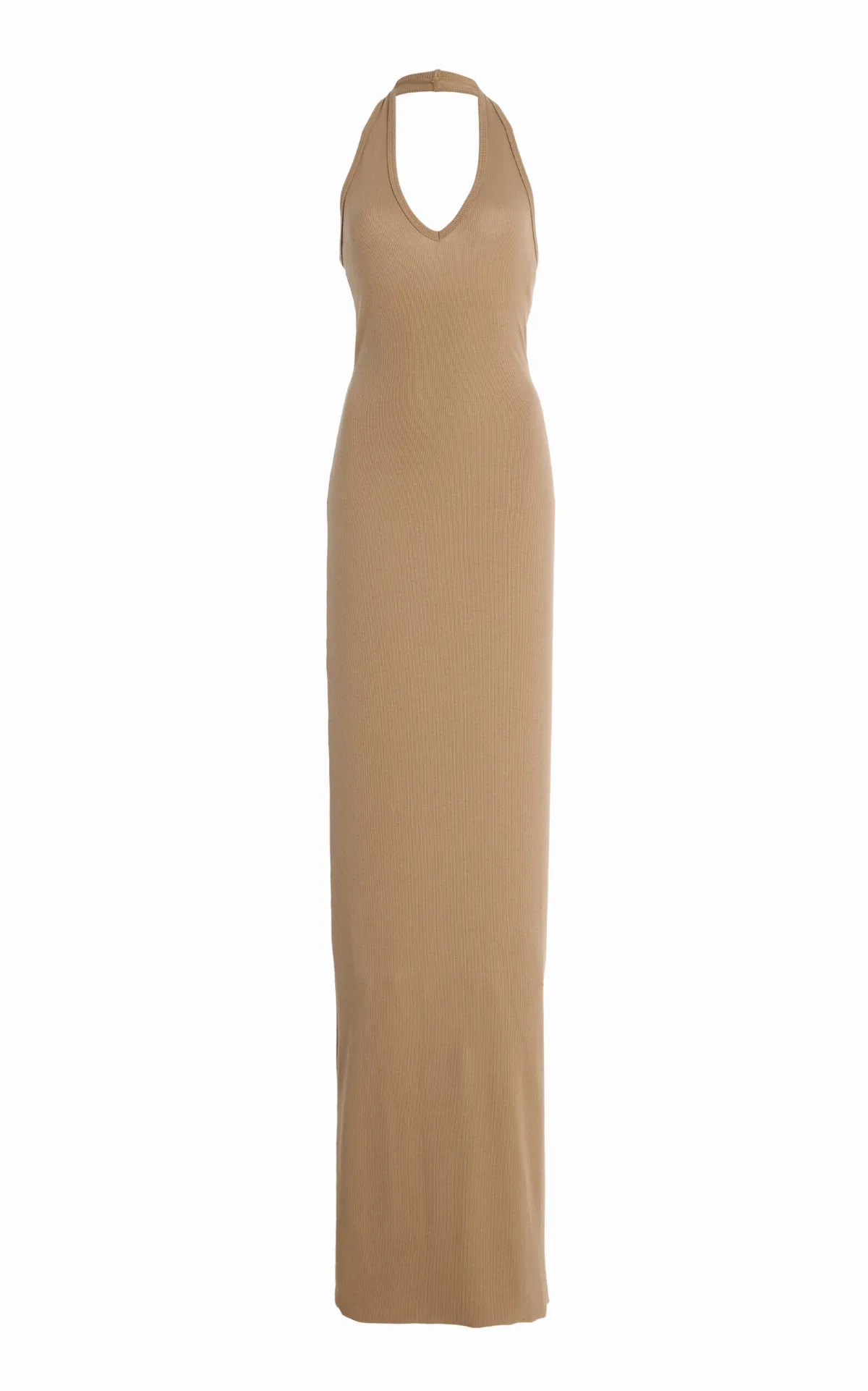 Stretch Cotton-Modal Maxi Halter Dress by Éterne