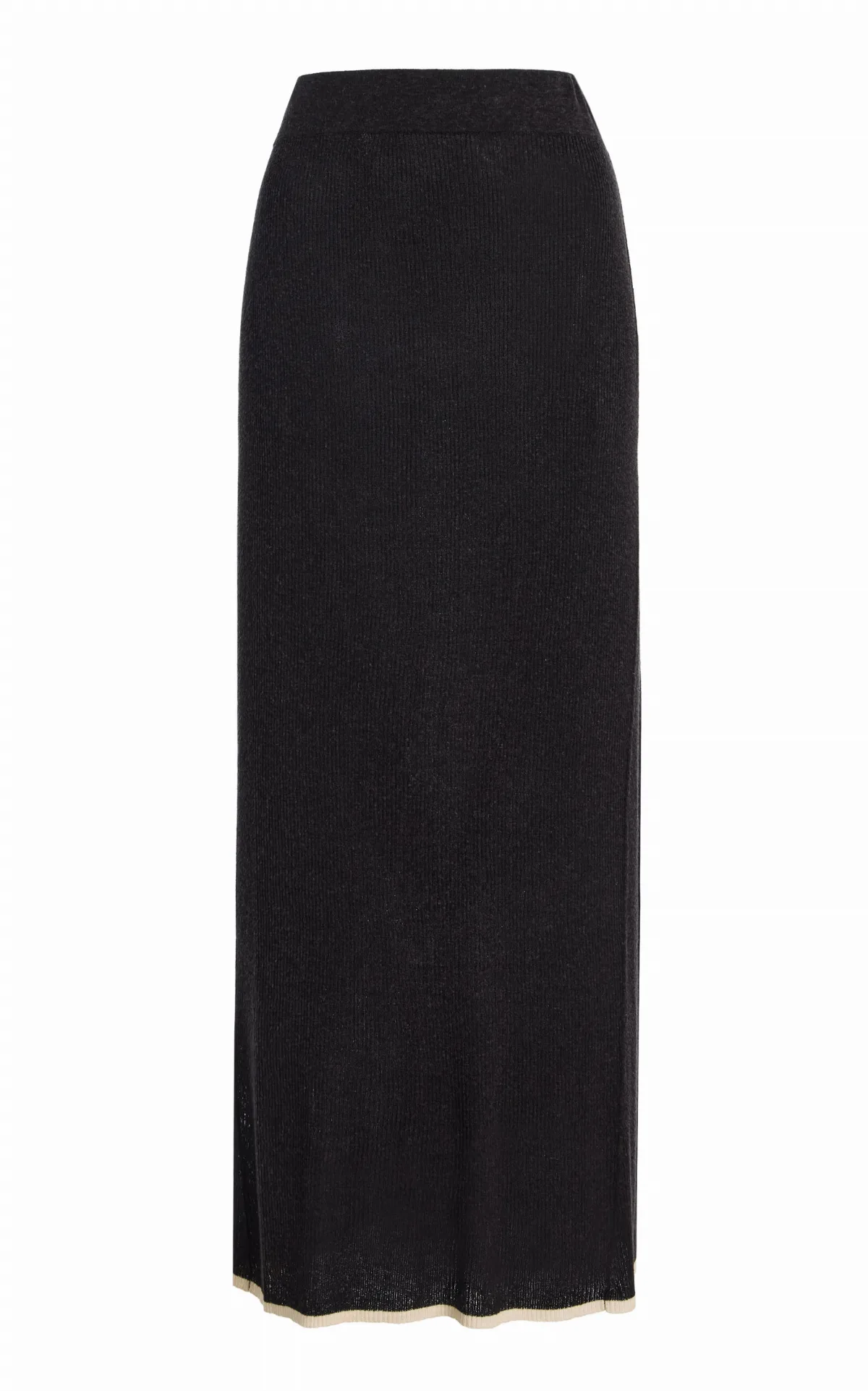Bound Linen-Blend Knit Midi Skirt