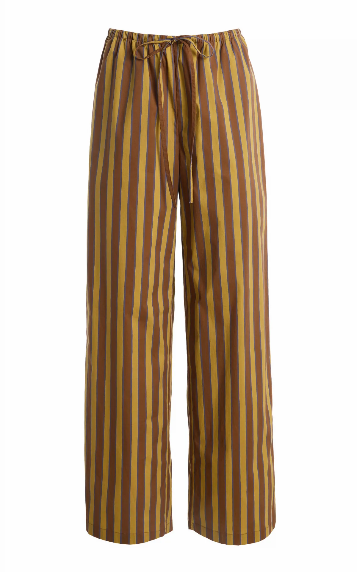 Mateo Striped Silk-Blend Wide-Leg Pants by STAUD
