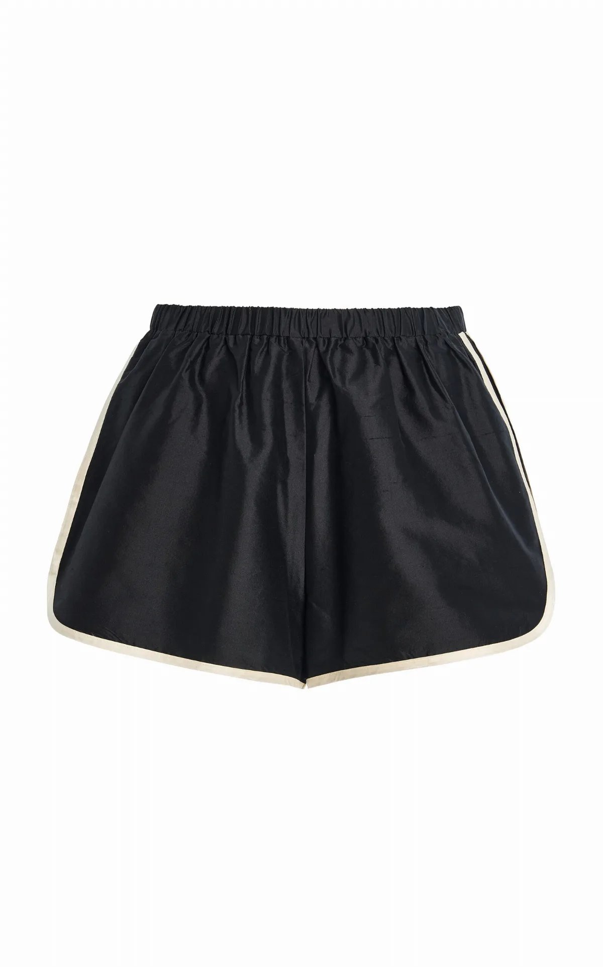 Striped Silk Taffeta Mini Shorts