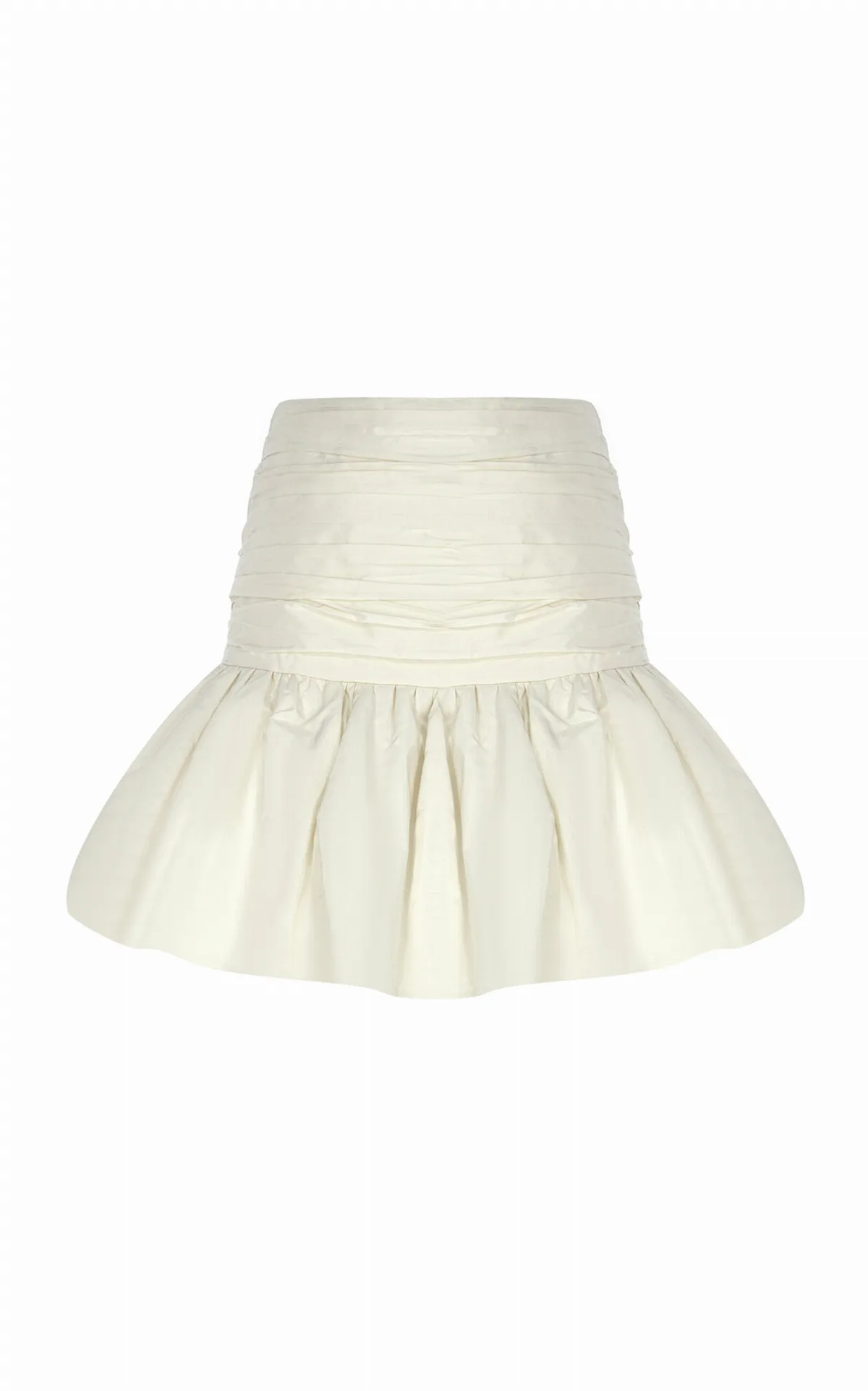 Lina Ruched Silk-Taffeta Bubble Mini Skirt by The New Arrivals Ilkyaz Ozel