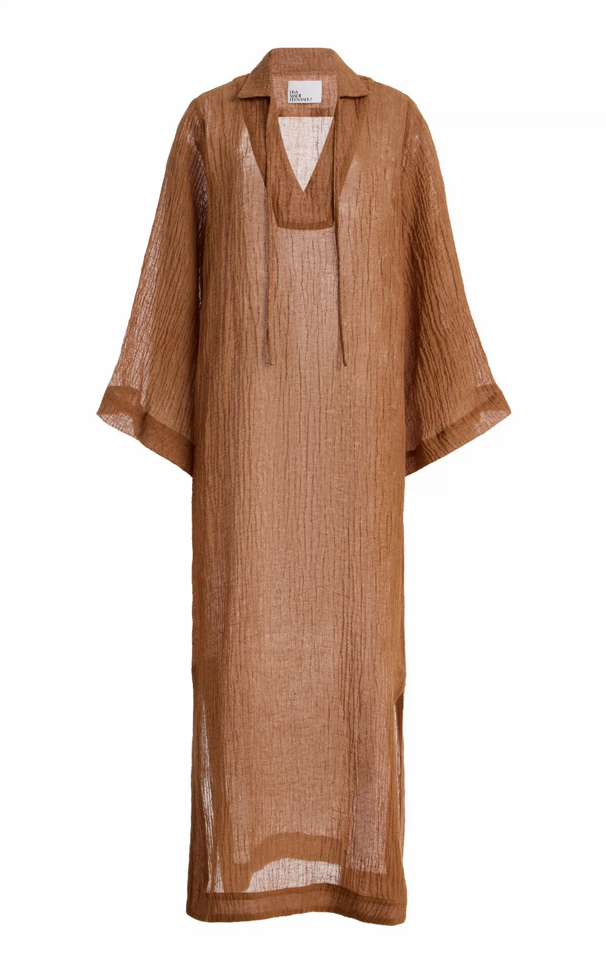 Linen-Blend Gauze Tunic Caftan by Lisa Marie Fernandez