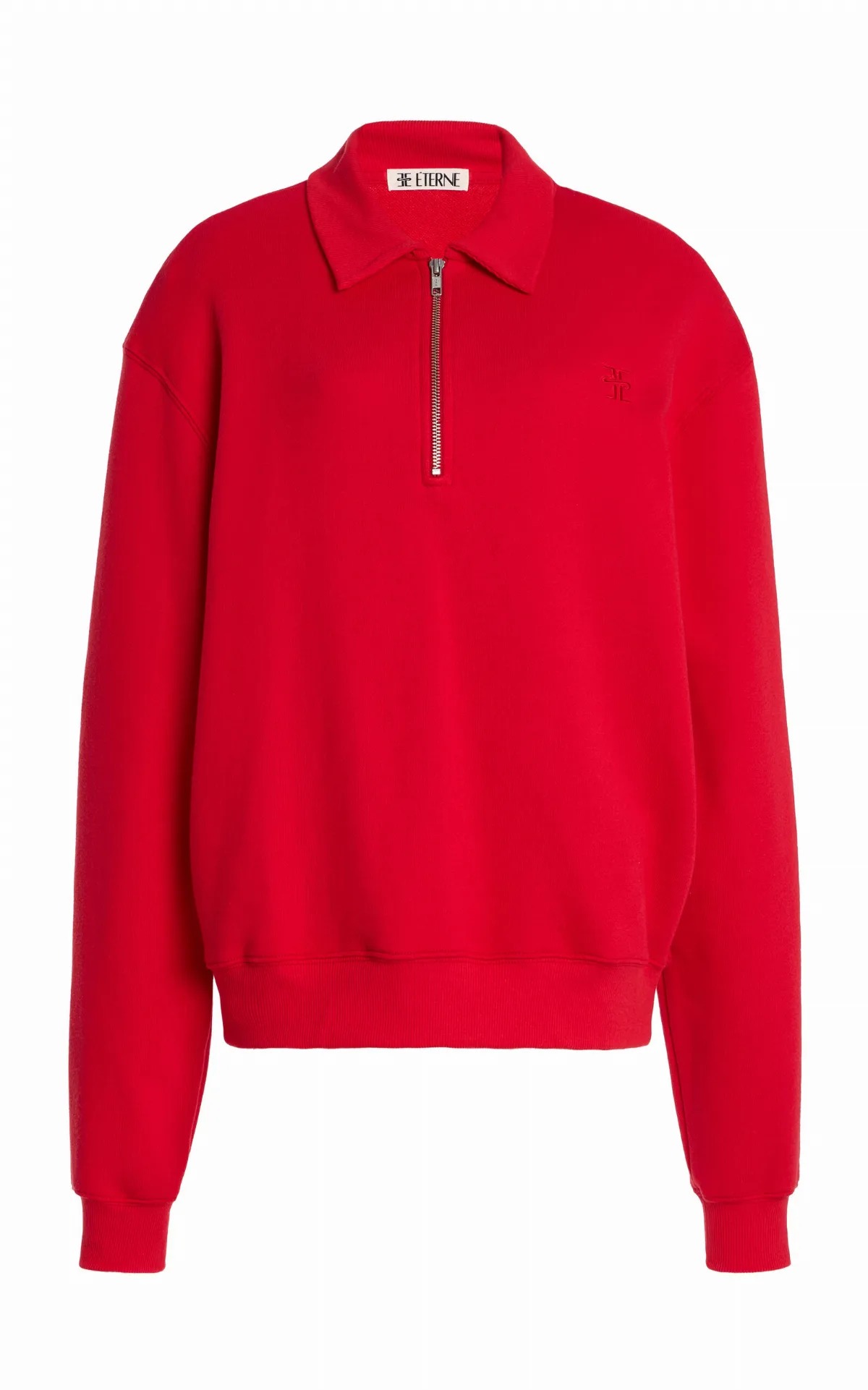 Half-Zip Cotton-Modal Sweatshirt by Éterne