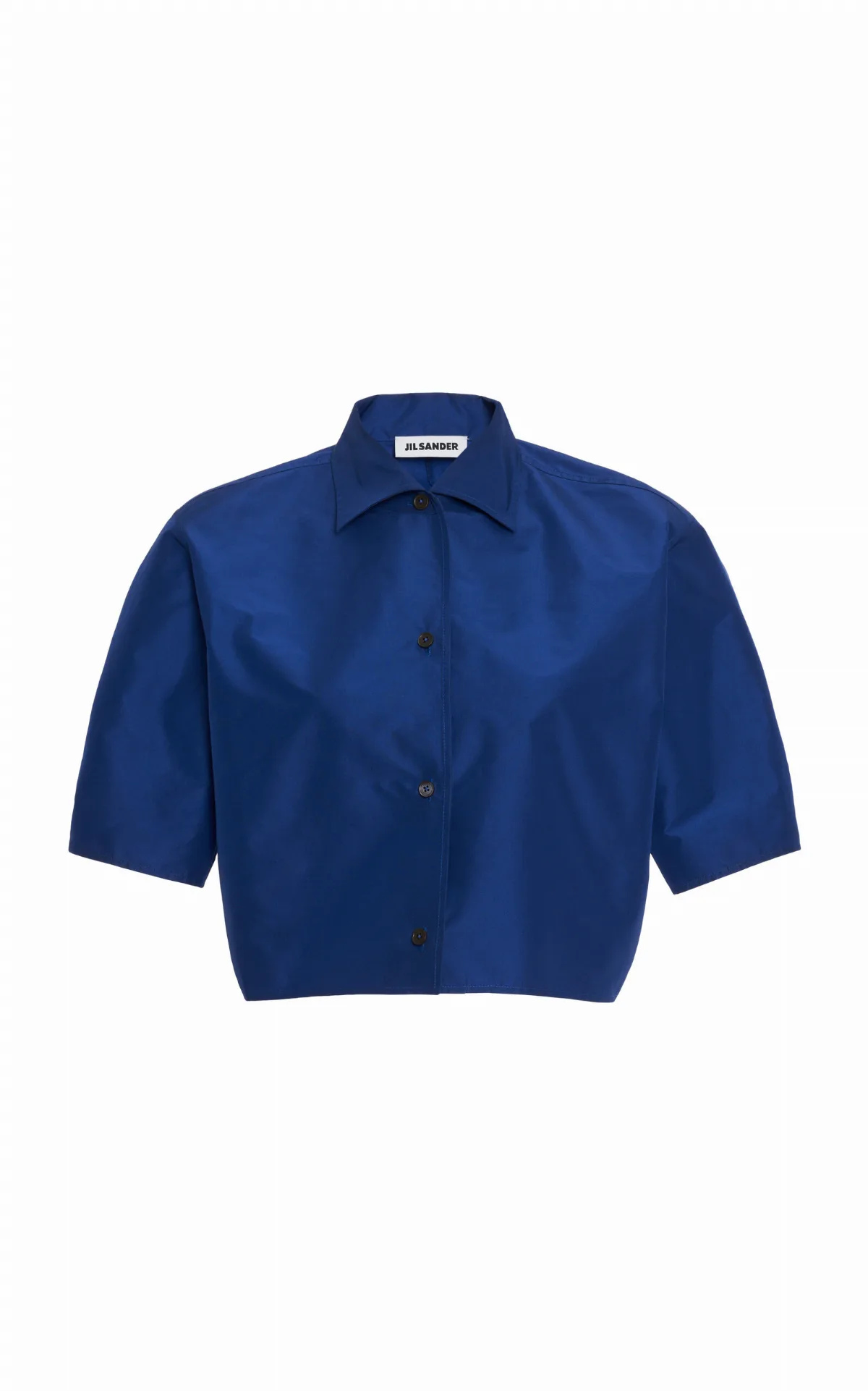 Cropped Button-Down Technical Crispy Faille Shirt by Jil Sander