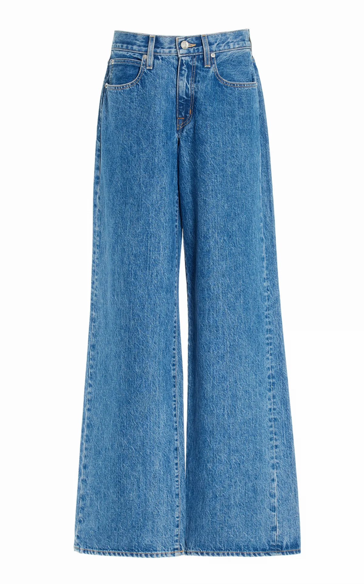 Mica Rigid Low-Rise Wide-Leg Jeans by SLVRLAKE
