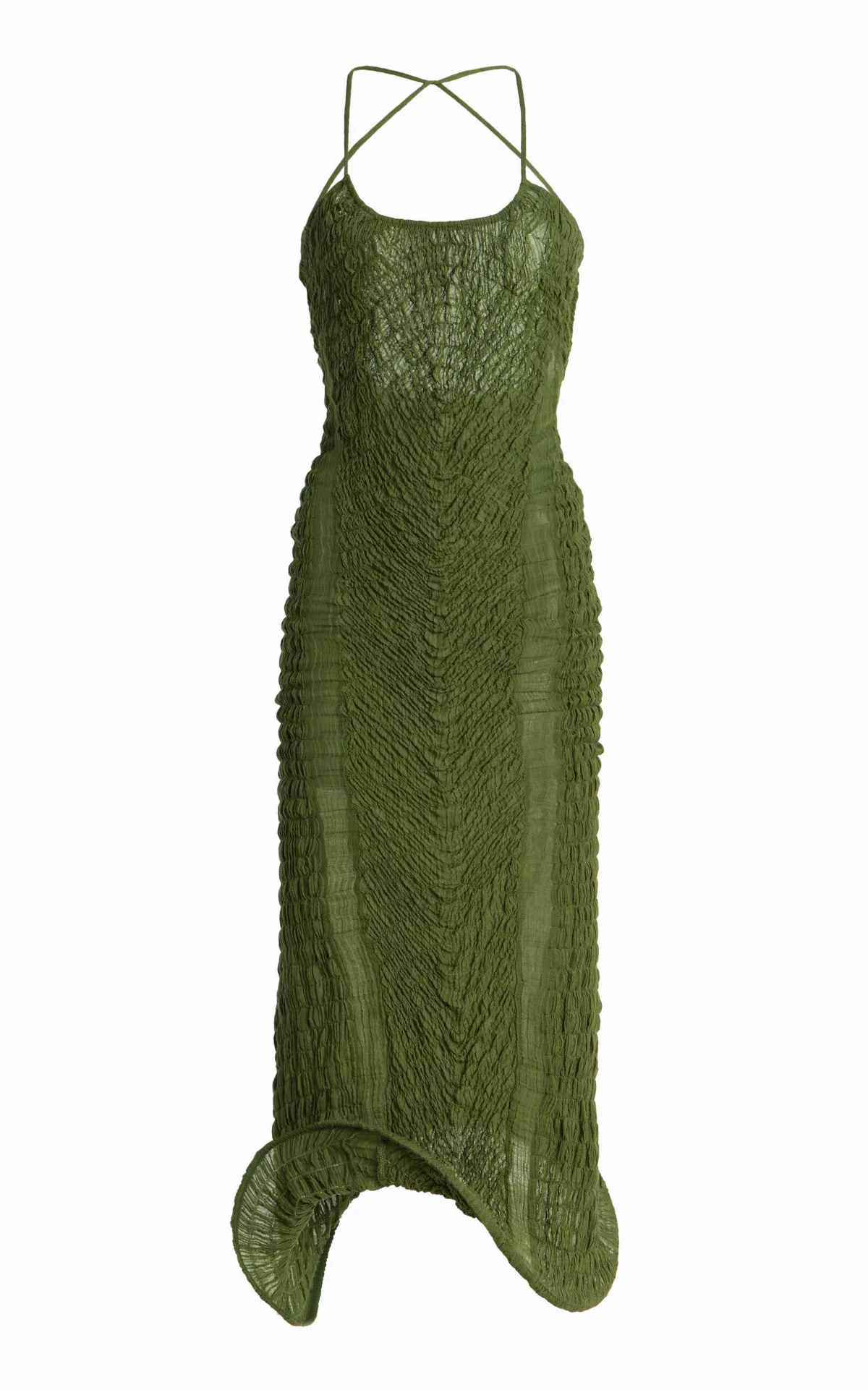 Wendy Shirred Cotton Midi Dress by TG Botanical