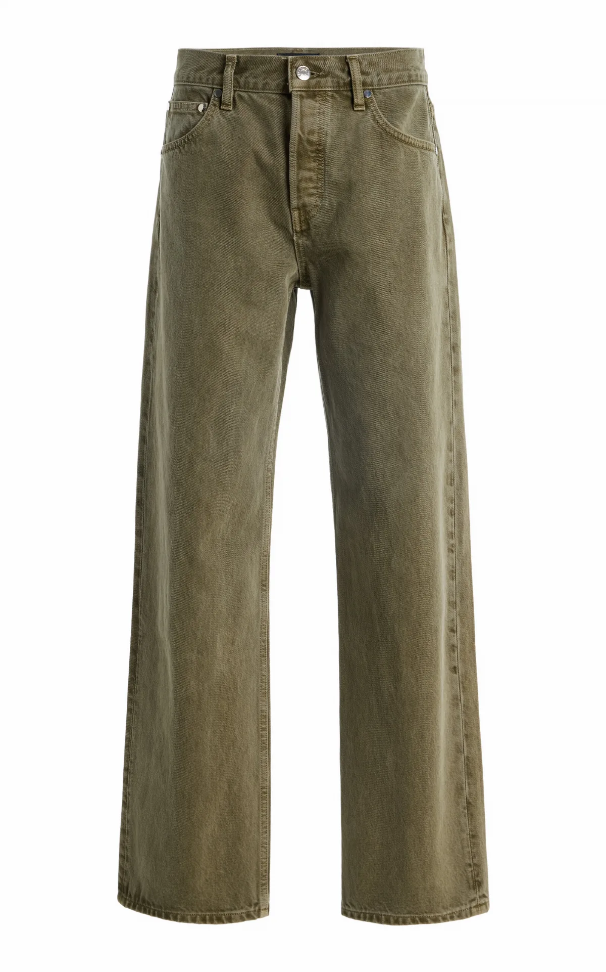 Rigid Mid-Rise Baggy Jeans by EB Denim