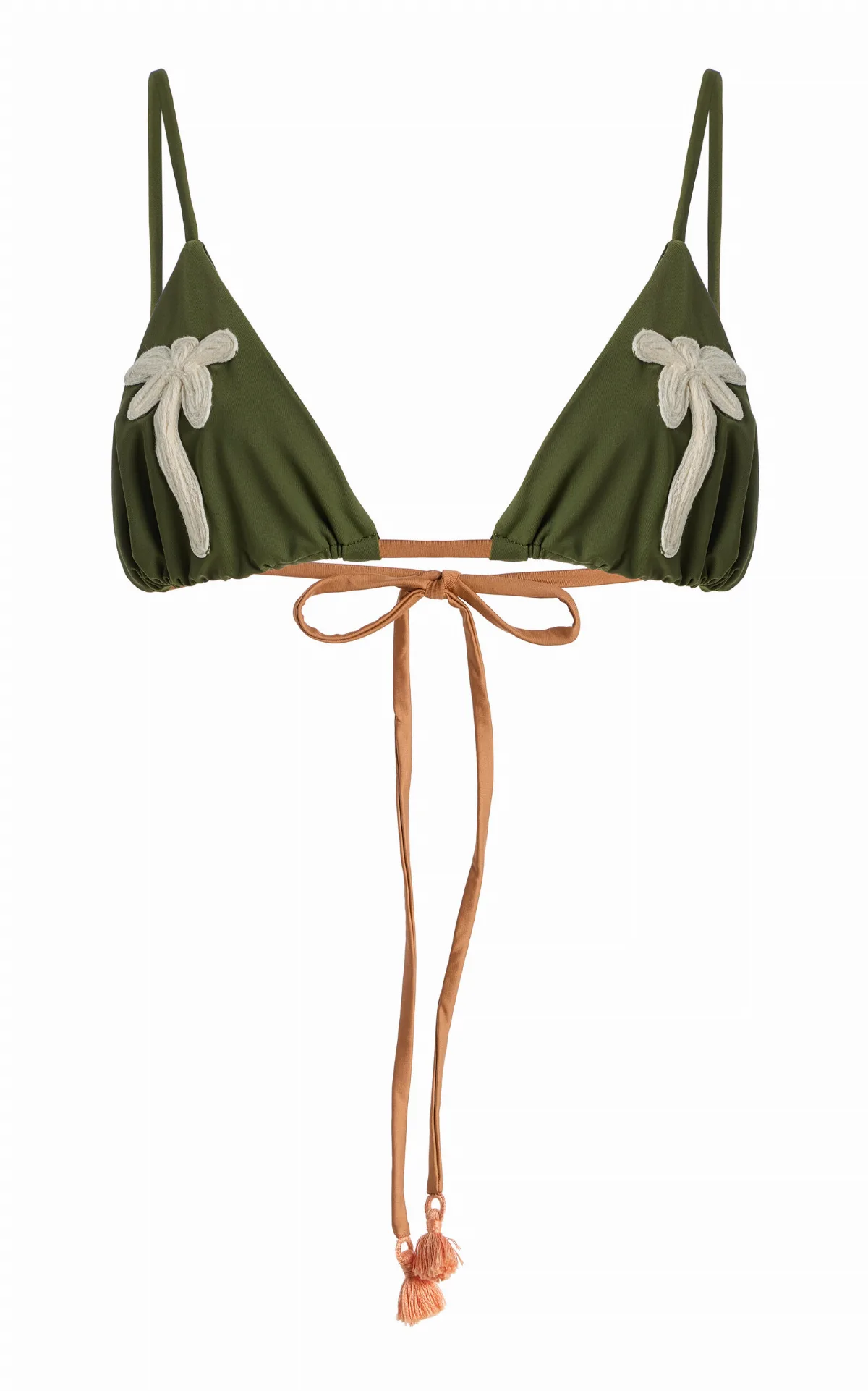 Palms at Sunrise Triangle Bikini Top by Johanna Ortiz