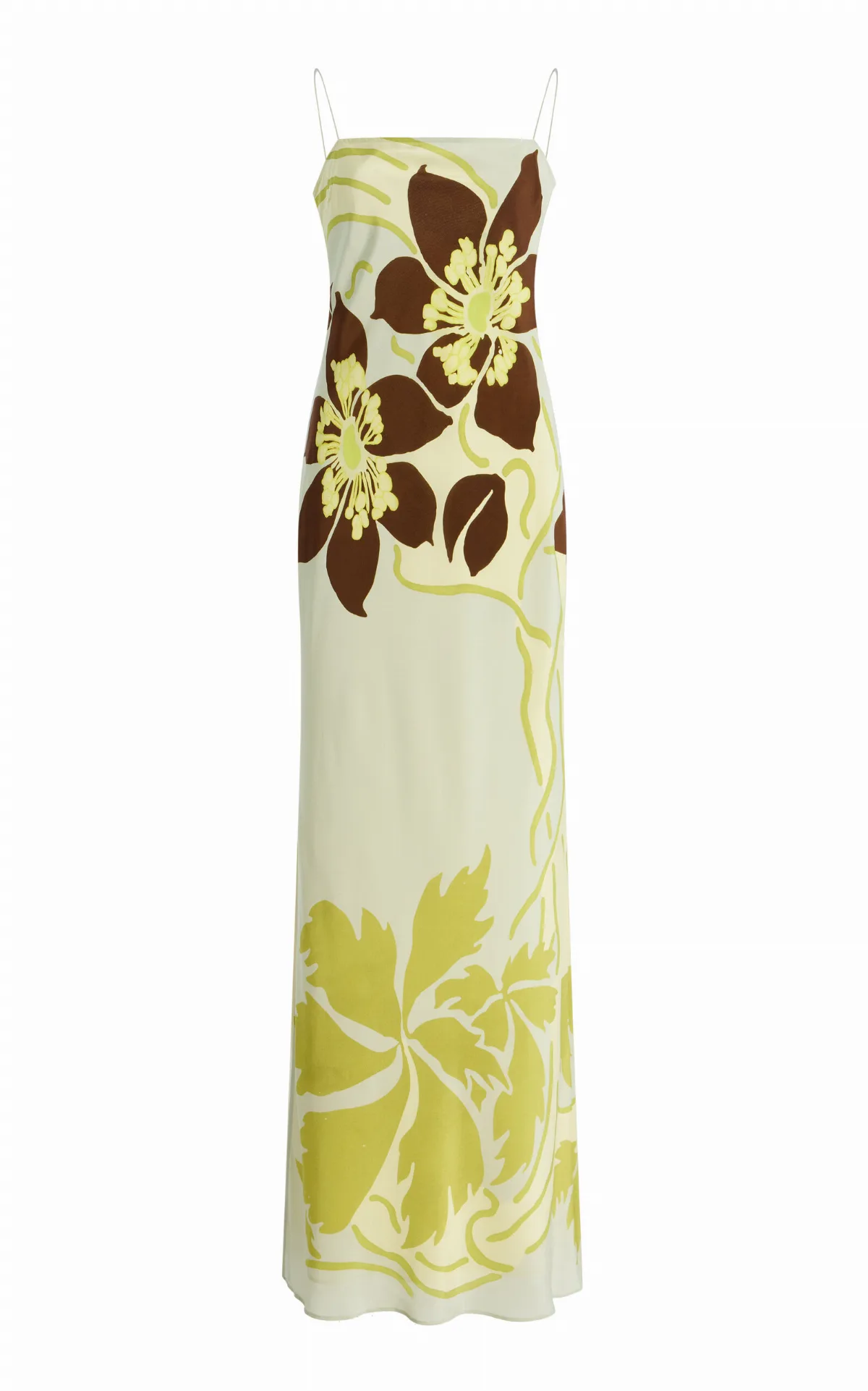 Amaia Floral Silk Maxi Slip Dress