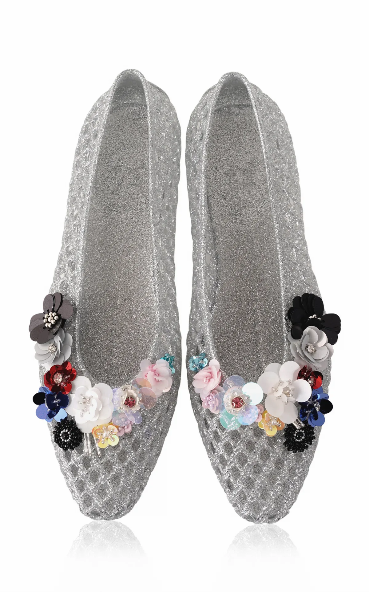 Petal Embellished Jelly Shoes by HEAVENLY JELLY