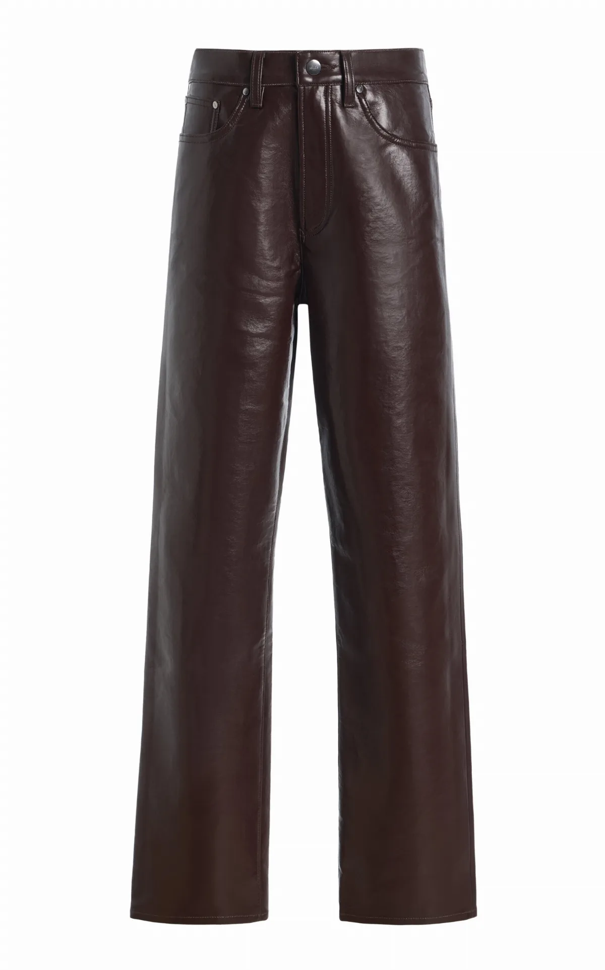 Lana Leather Straight-Leg Pants by Agolde
