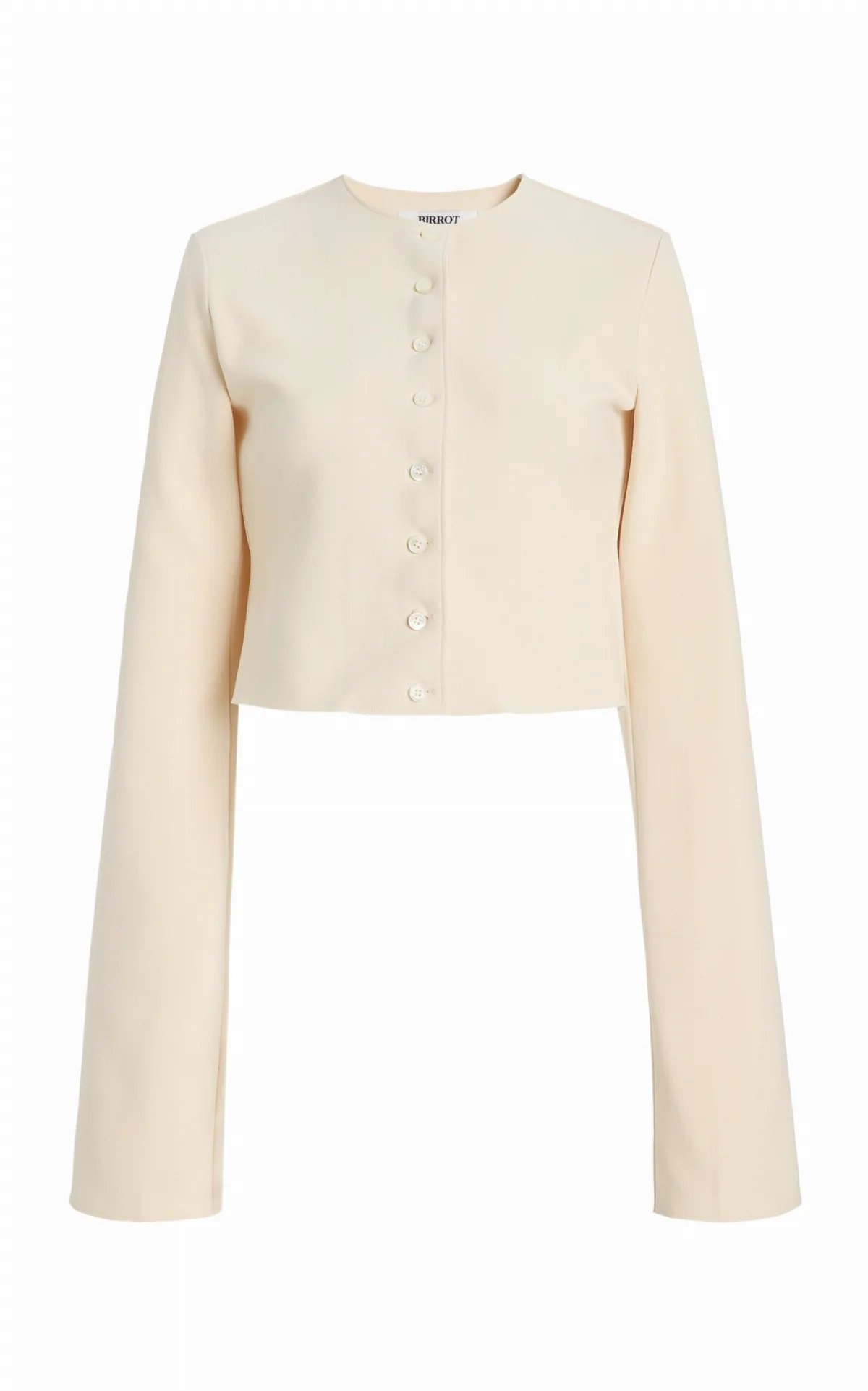 Lay2 Cropped Crepe Top by BIRROT