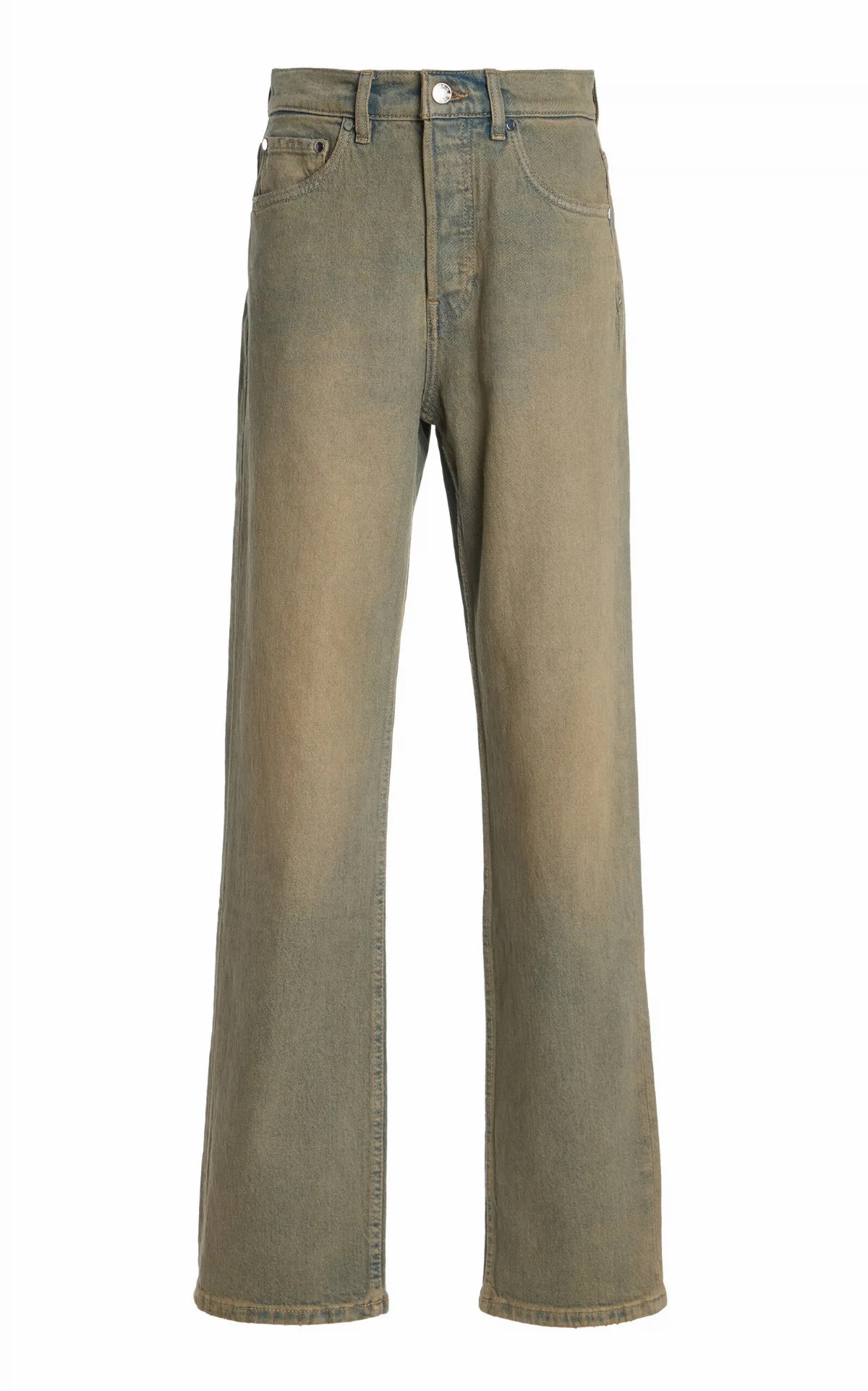 Stretch High-Rise Straight-Leg Jeans by EB Denim