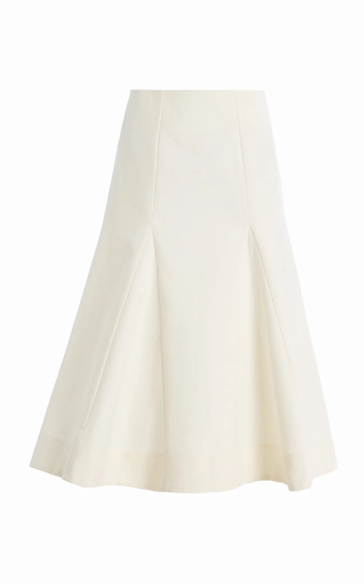 Sculptural Cotton Midi Skirt