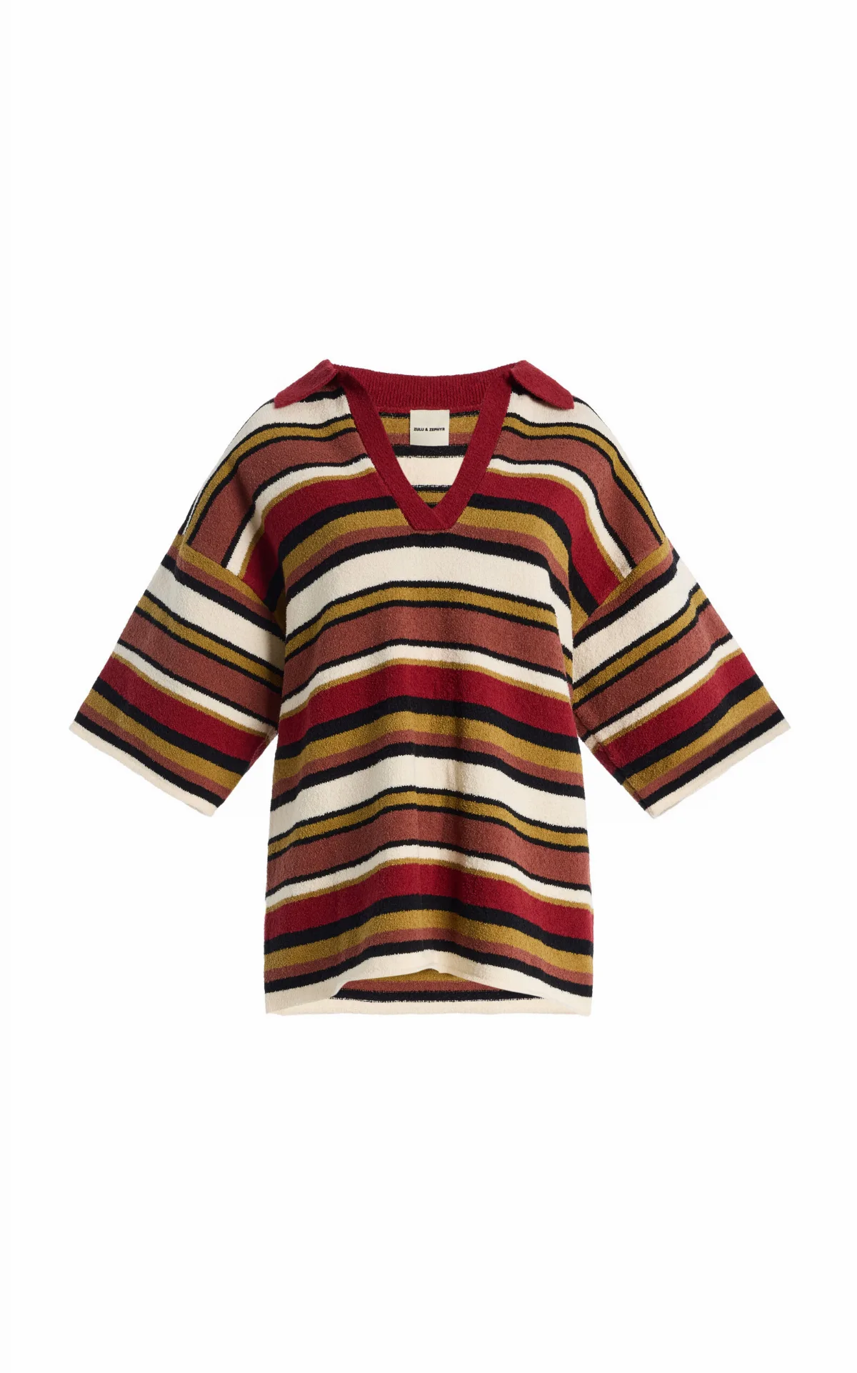 Striped Cotton-Linen Knit Shirt by Zulu & Zephyr