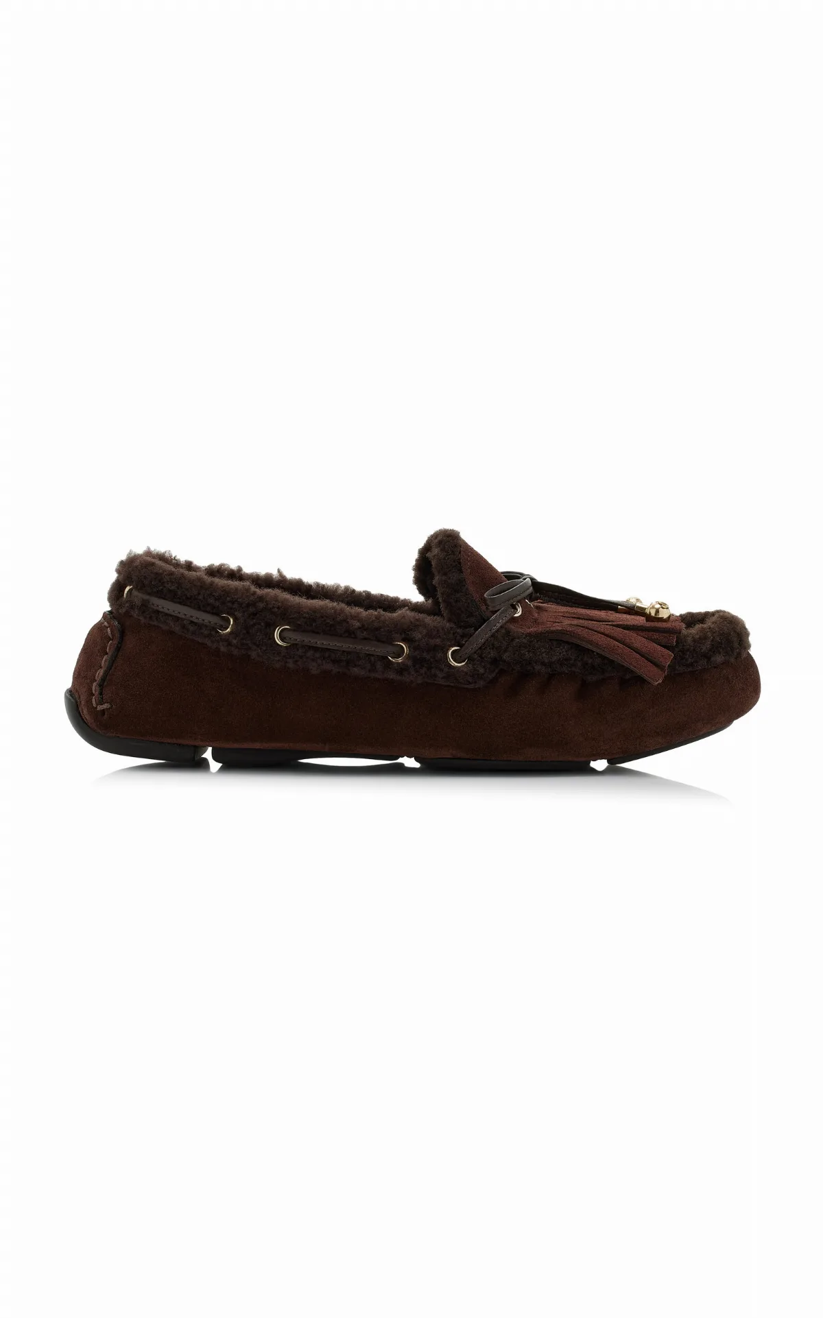 Manon Shearling Driving Loafers by Jimmy Choo