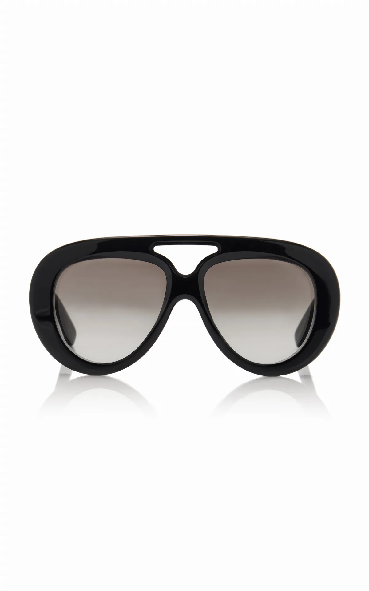 Curvy Oversized Aviator-Frame Acetate Sunglasses