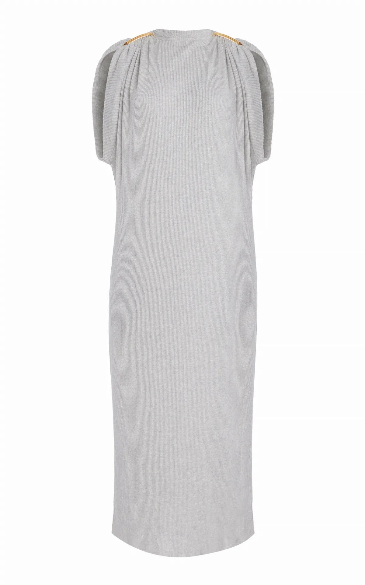 The Lucy Draped Ribbed Jersey Midi Dress by Brandon Maxwell
