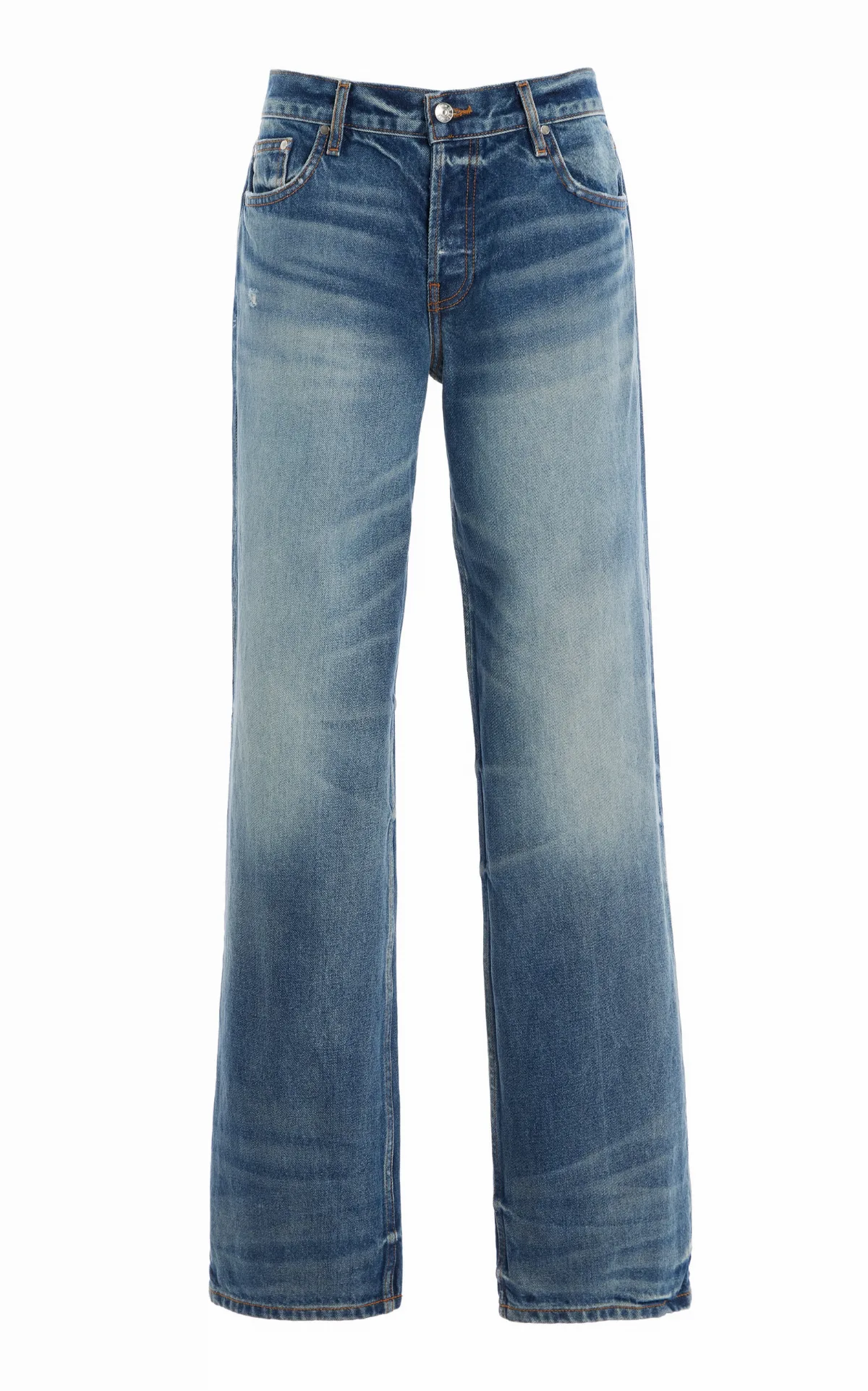 Low-Rise Baggy Straight-Leg Jeans by EB Denim