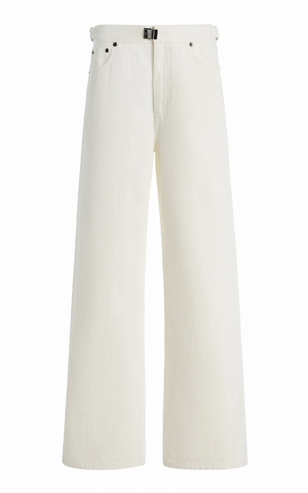 Buckle Mid-Rise Jeans