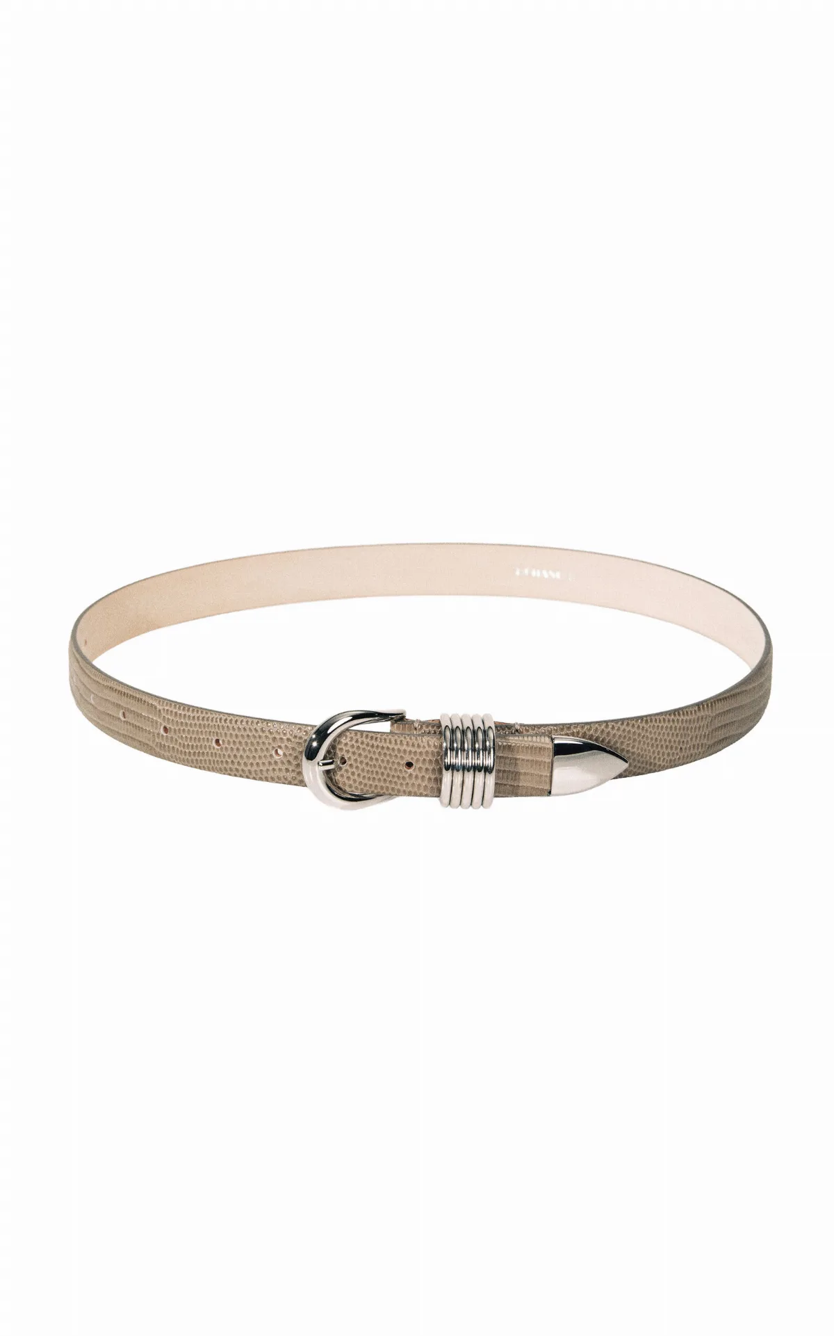 Hollyhock Lizard-Effect Leather Belt