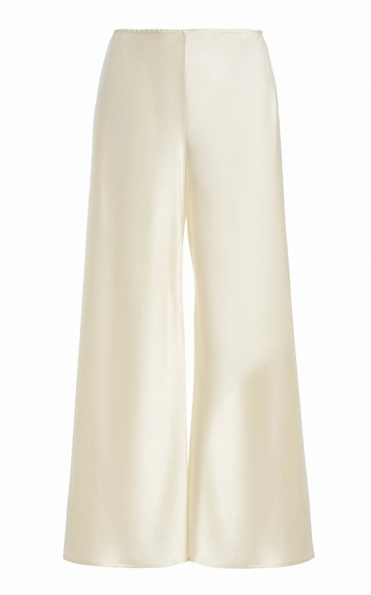 Barb Bias Satin Wide-Leg Pants