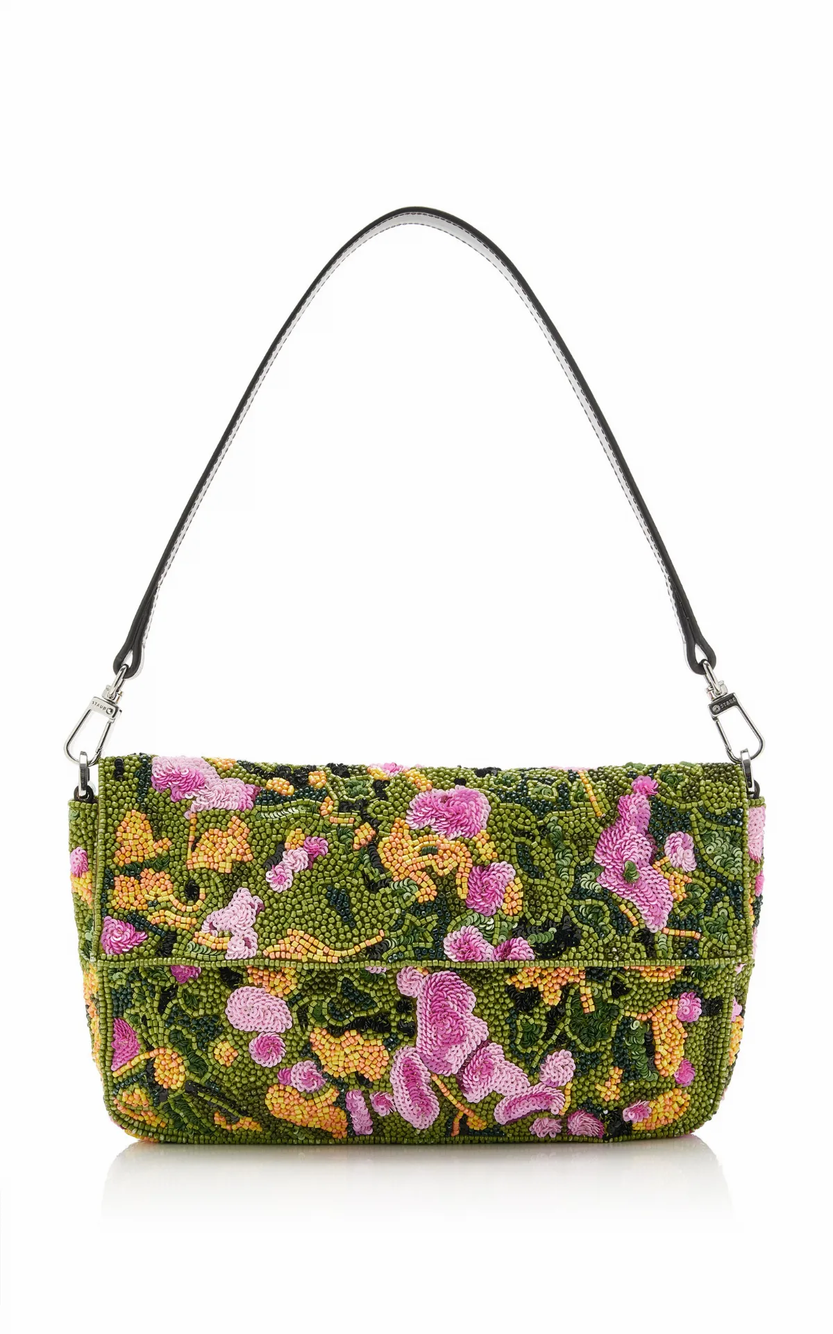 Timmy Convertible Beaded Leather Bag by STAUD