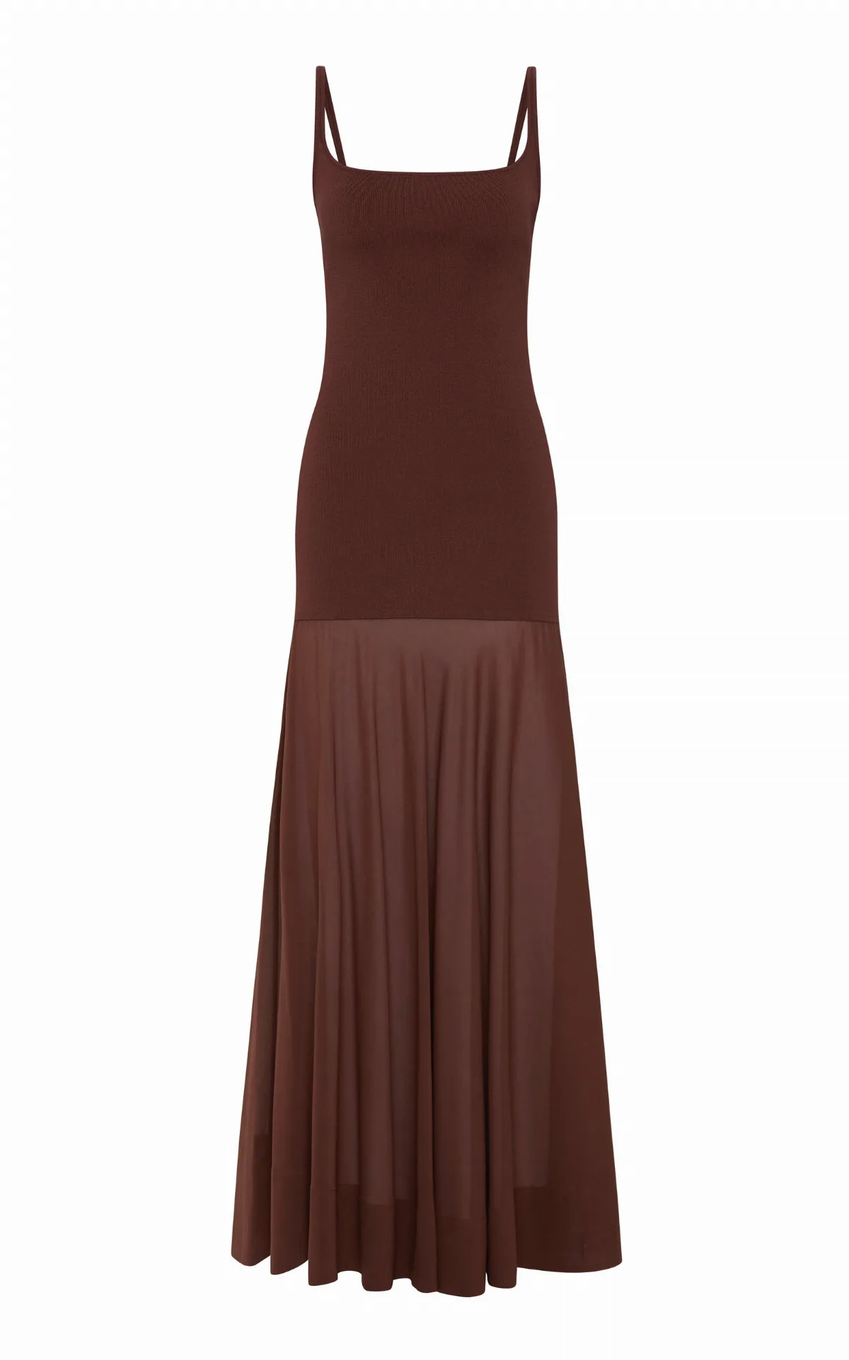 Knit and Silk Maxi Dress