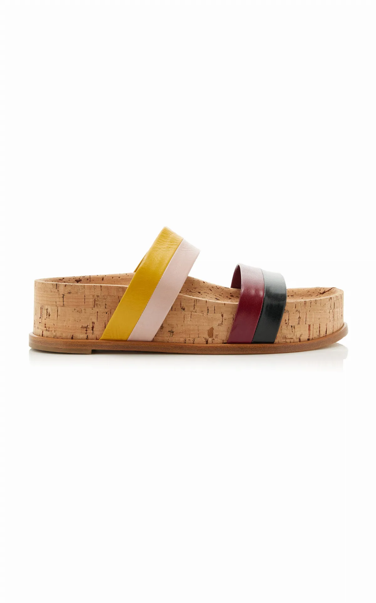 Striker Leather-Trimmed Flatform Sandal by Gabriela Hearst