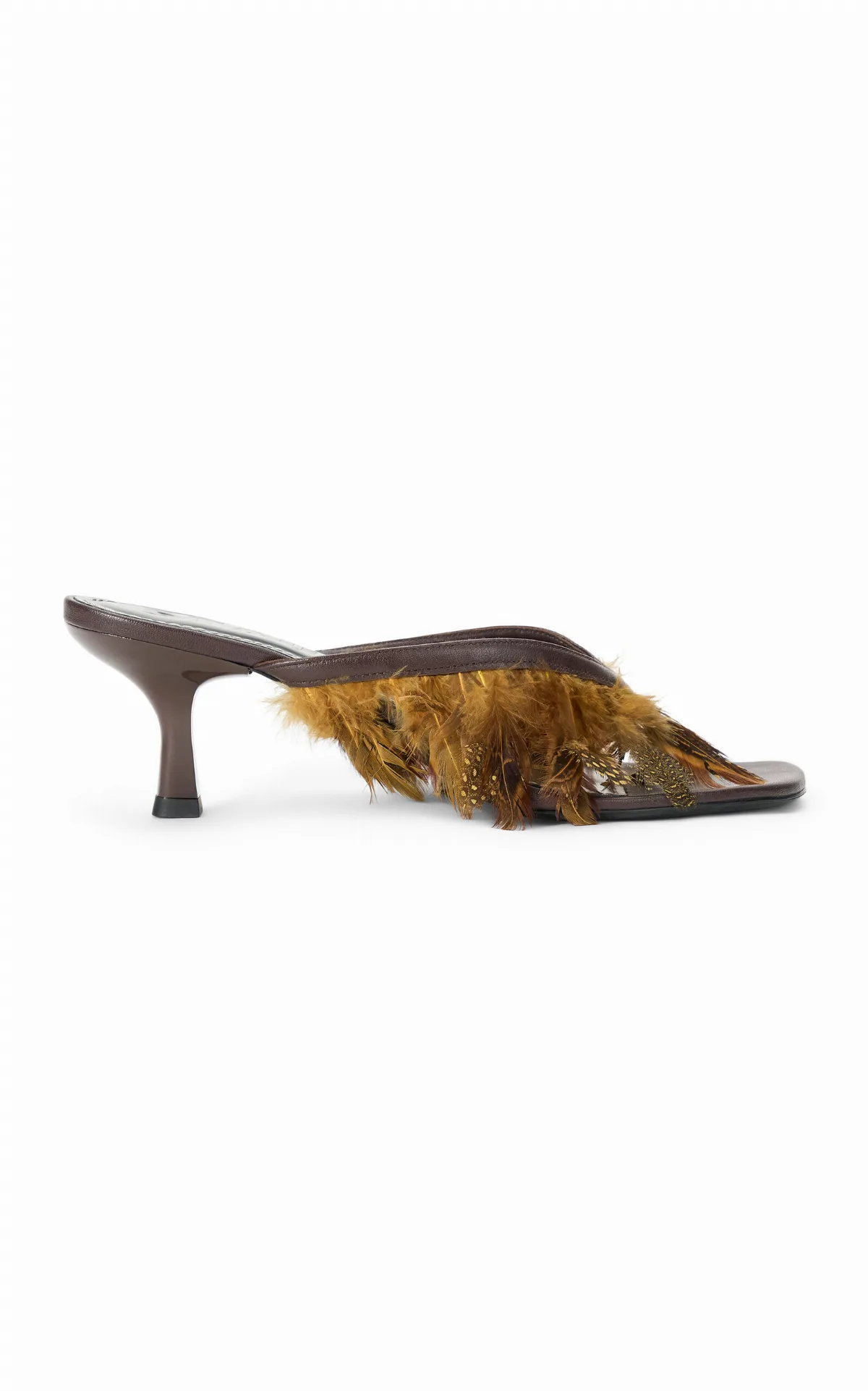 Freja Feathered Leather Sandals by STAUD