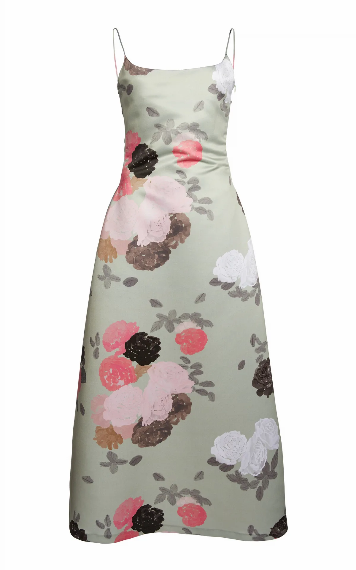 Nicole Printed Satin Maxi Dress