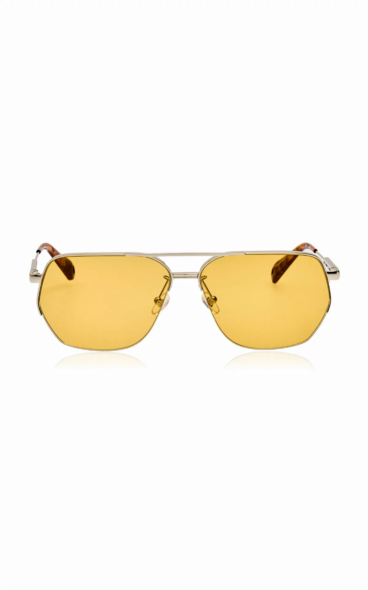 Aviator-Frame Metal Sunglasses by Jacquemus
