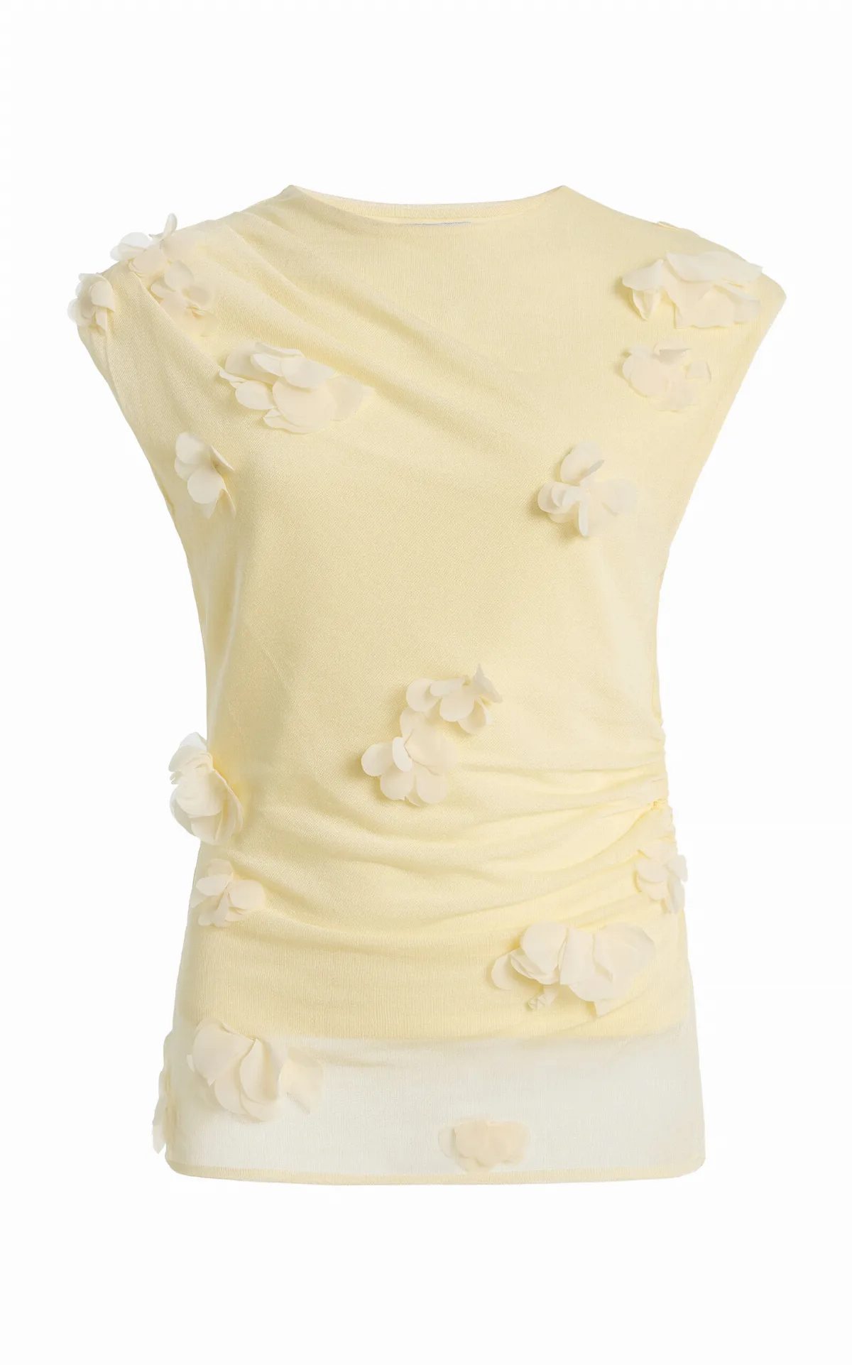 Tessa Floral Applique Mesh Top