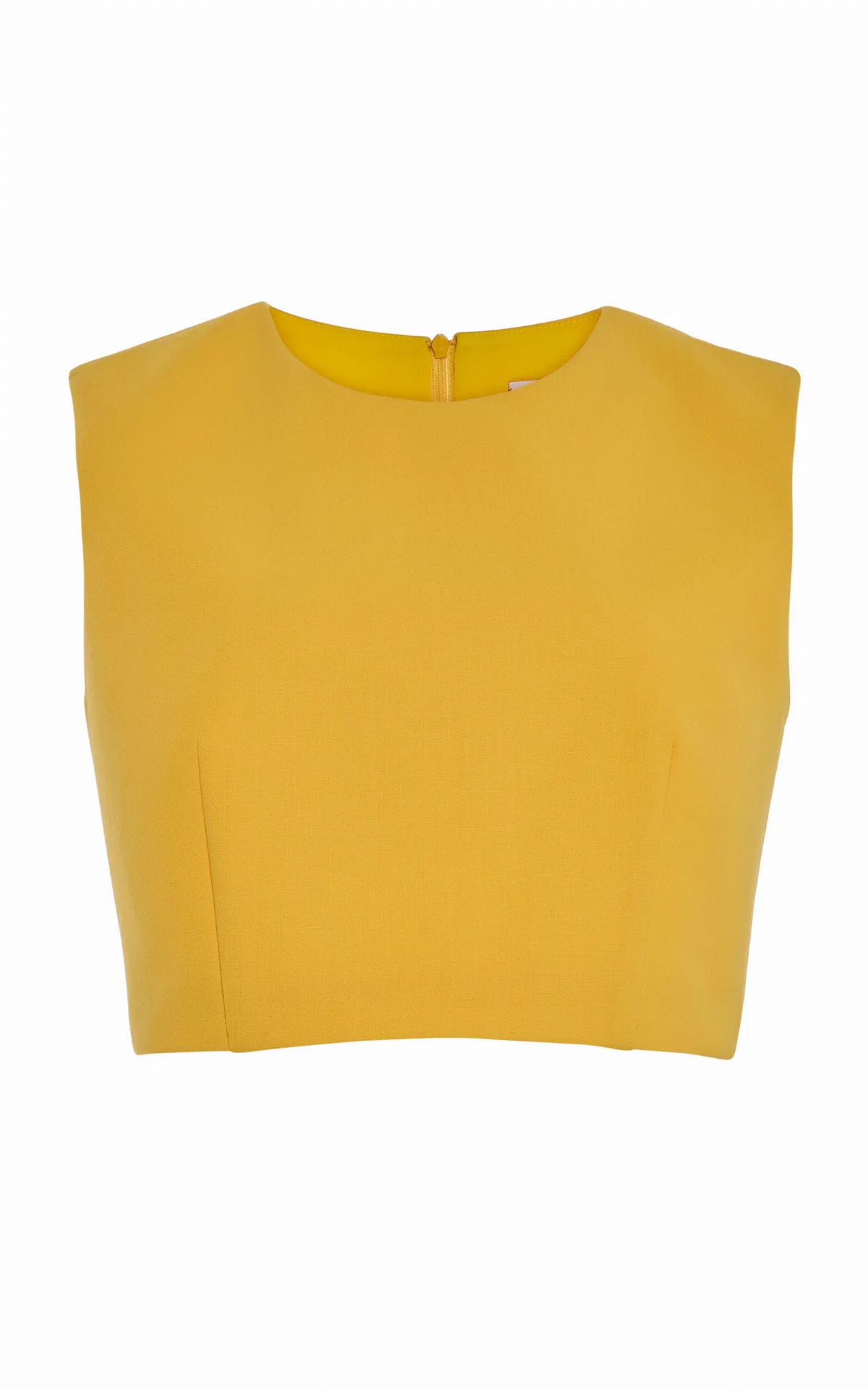 Cropped Bi-Stretch Wool Tailored Top by Carolina Herrera
