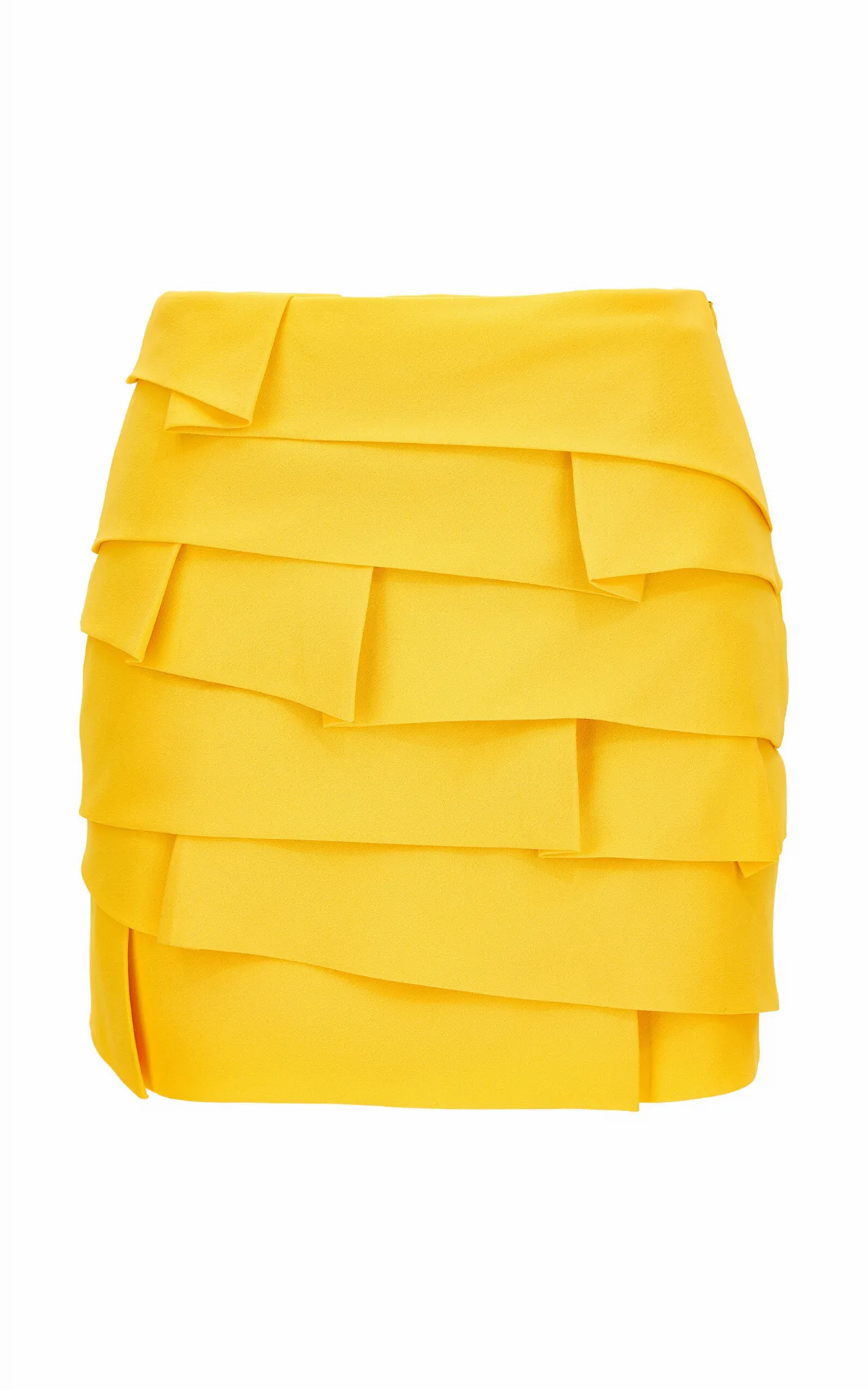 Pleated Satin Mini Skirt by Versace