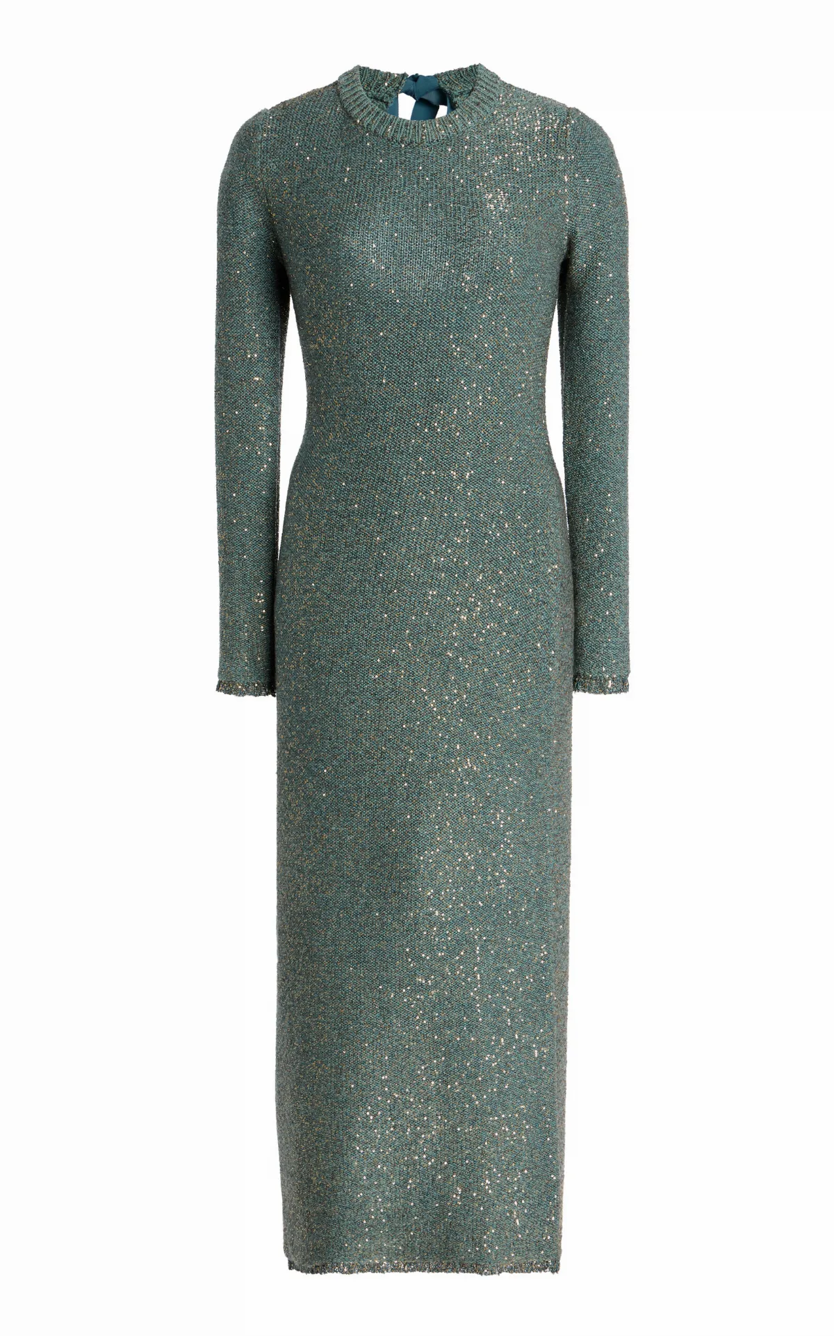 Open-Back Sequined Wool-Blend Knit Midi Dress by Altuzarra