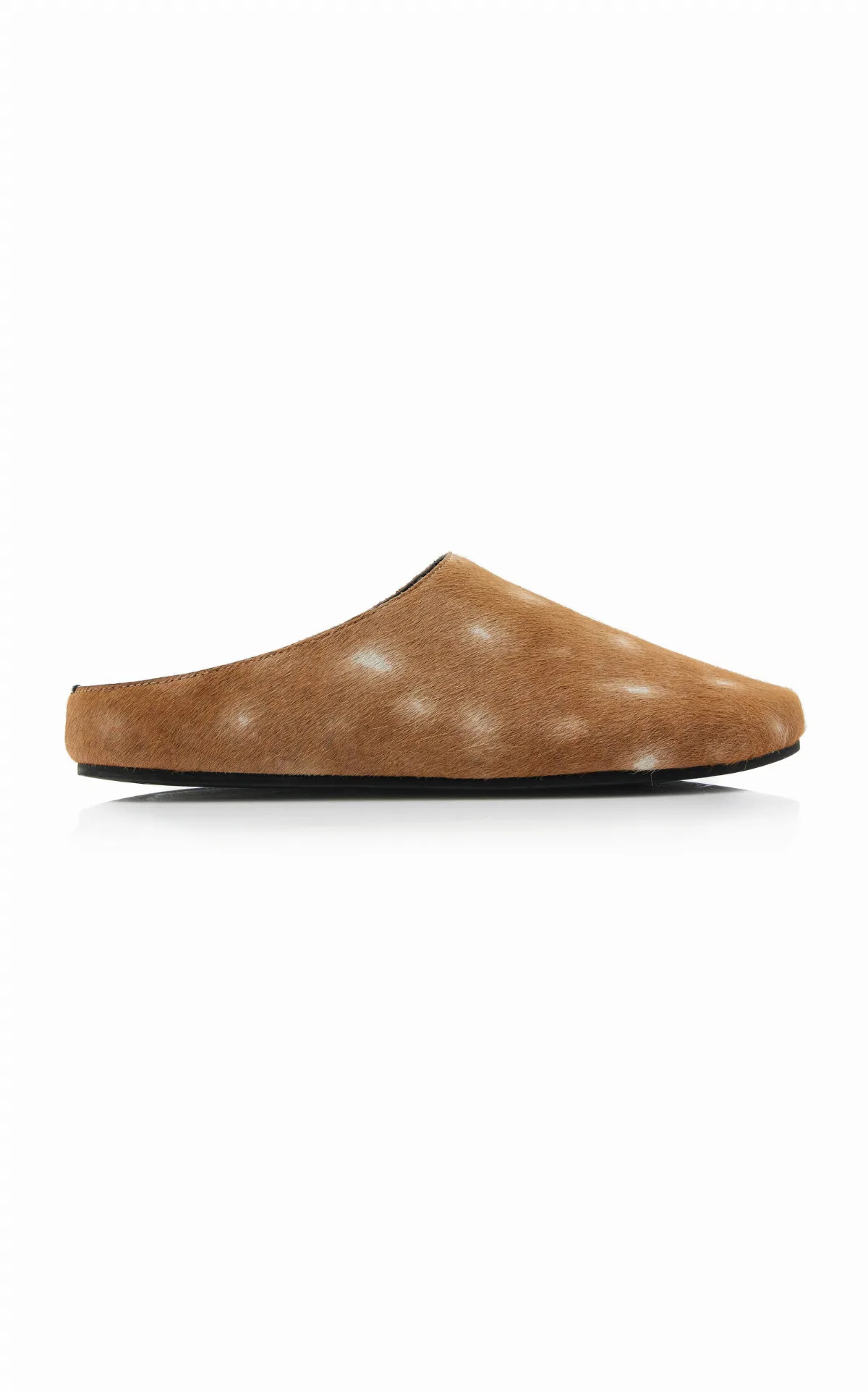 Printed Pony Hair Mules by St. Agni