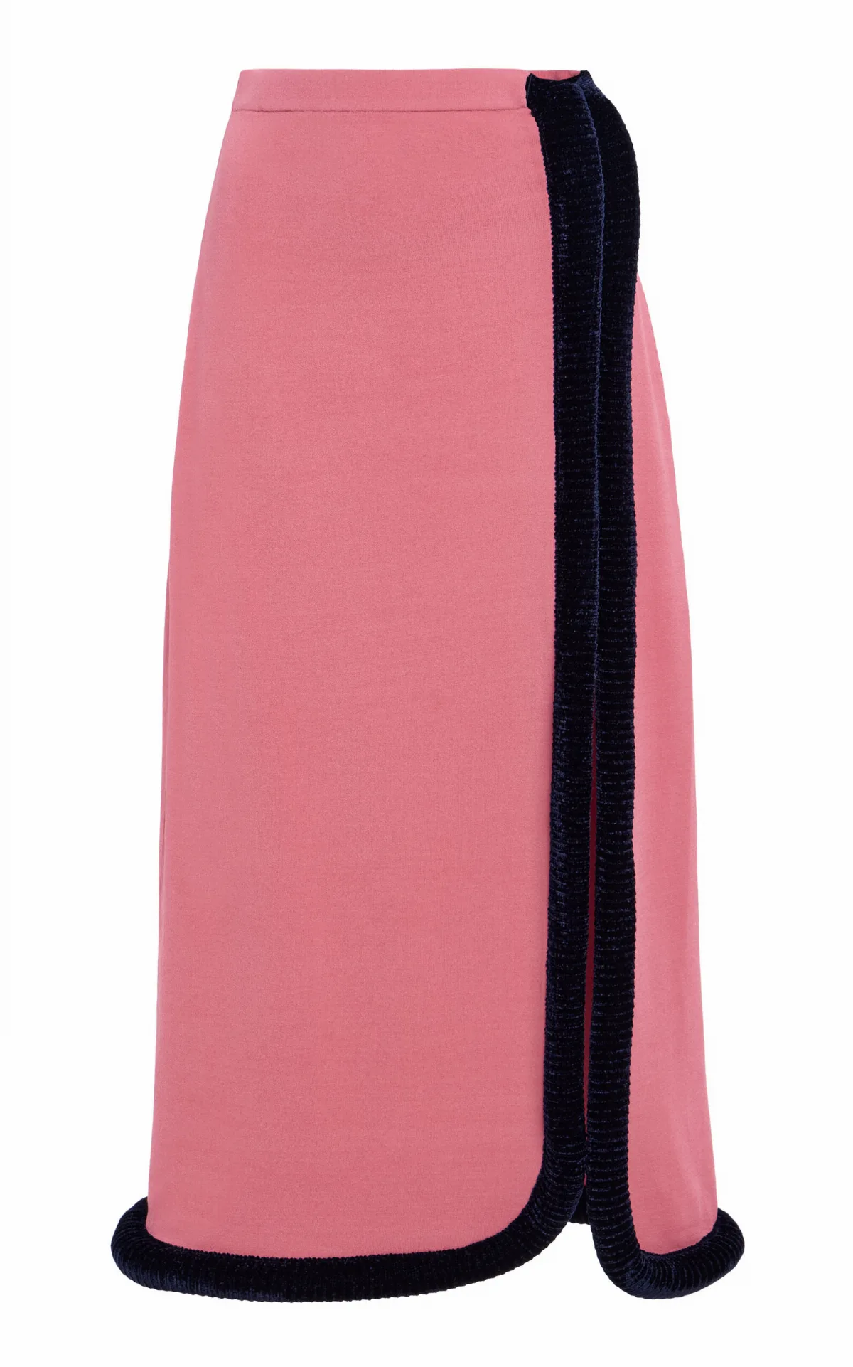 Castries Velvet-Trimmed Knit Maxi Skirt by Diotima