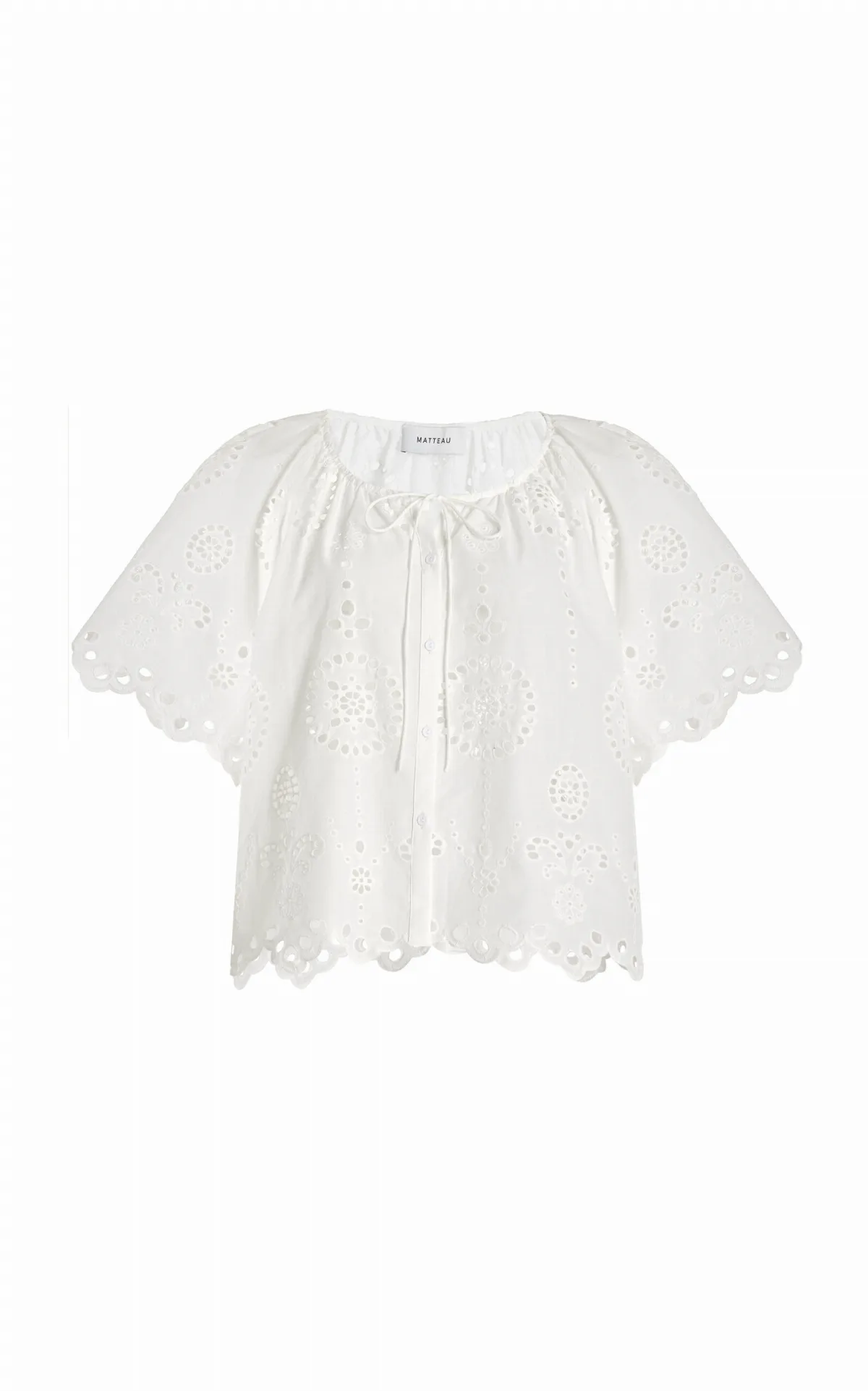 Broderie Anglaise Cotton Blouse by Matteau