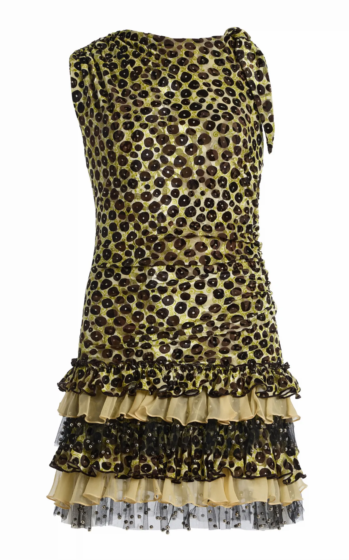 Floriana Ruffled Devoré Chiffon Mini Dress by SIEDRÉS