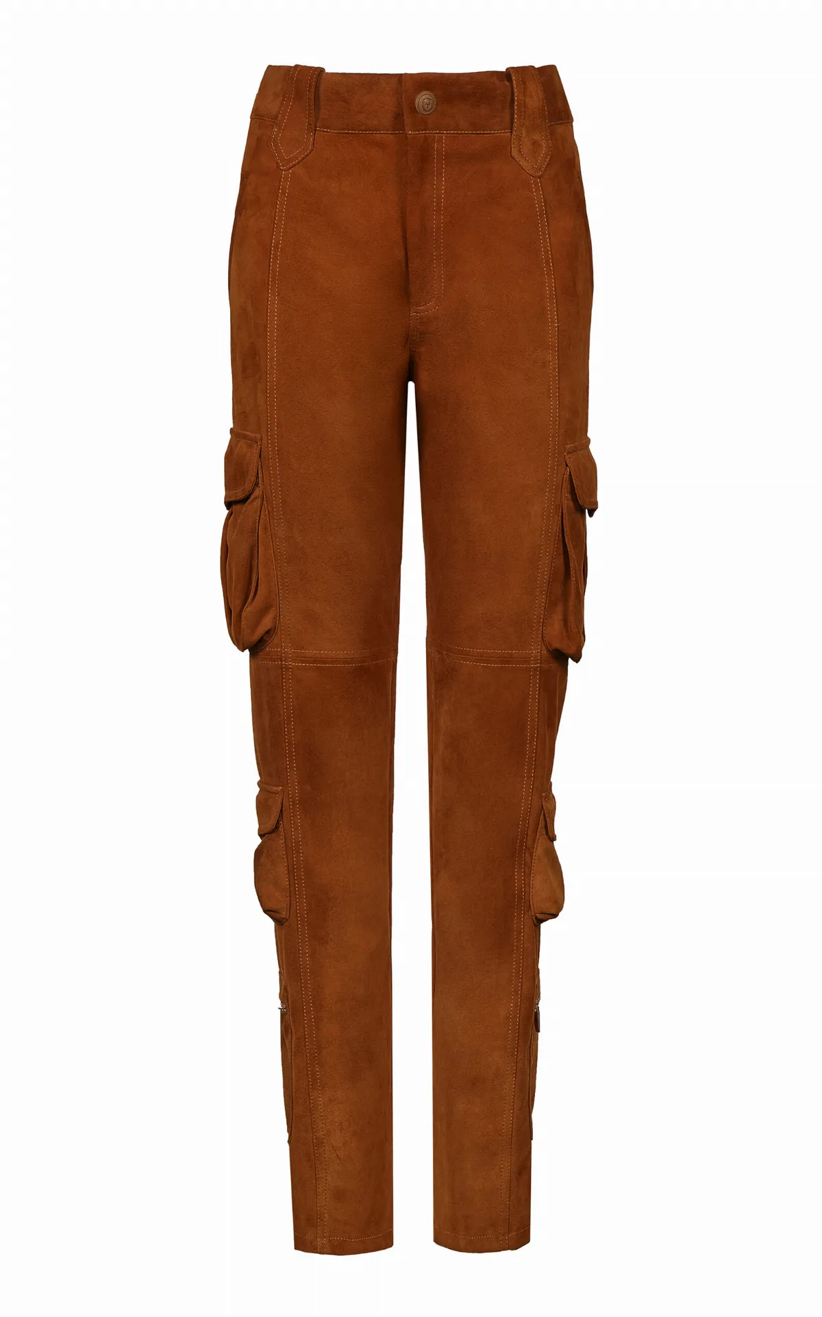 Leather Safari Cartography Pants by Johanna Ortiz
