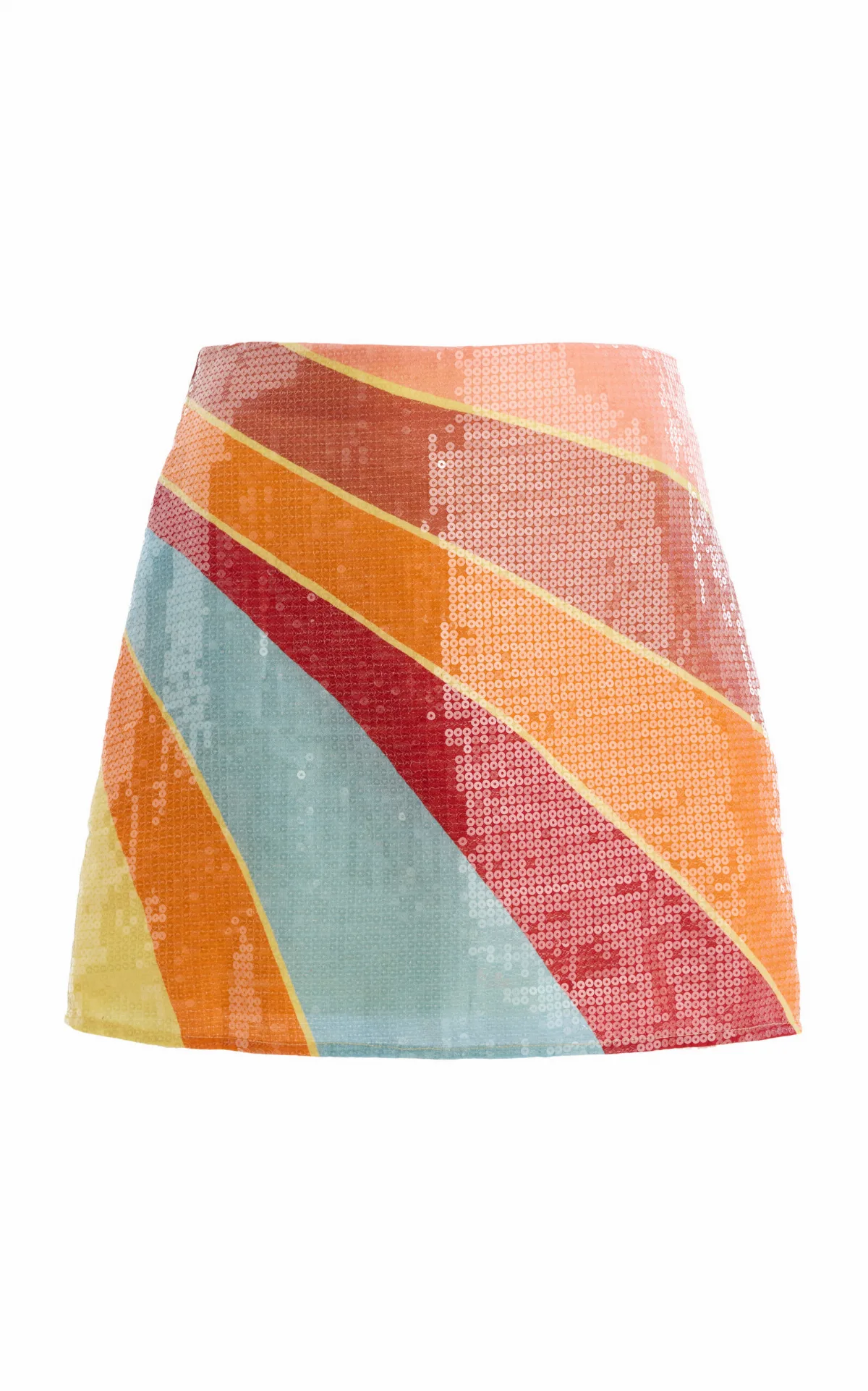 La Isla Eve Sequined Linen Mini Skirt by Cala de la Cruz