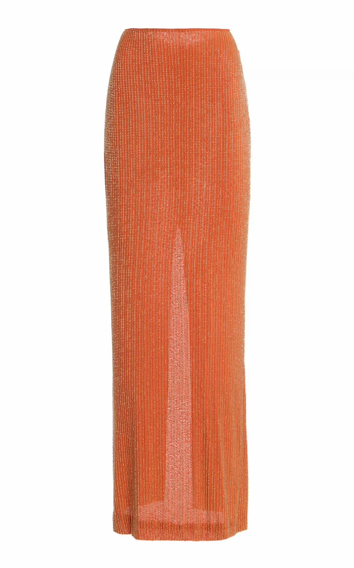 La Isla Palma Beaded Knit Maxi Skirt by De La Vali
