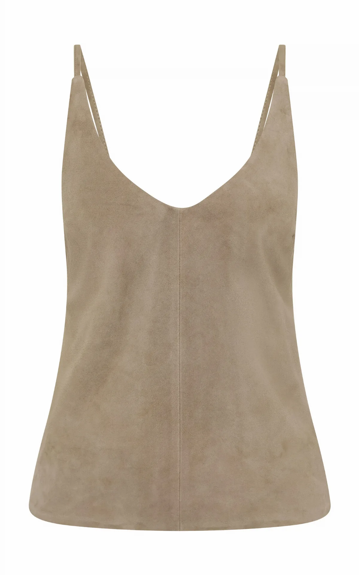 Suede Low Back Tie Top