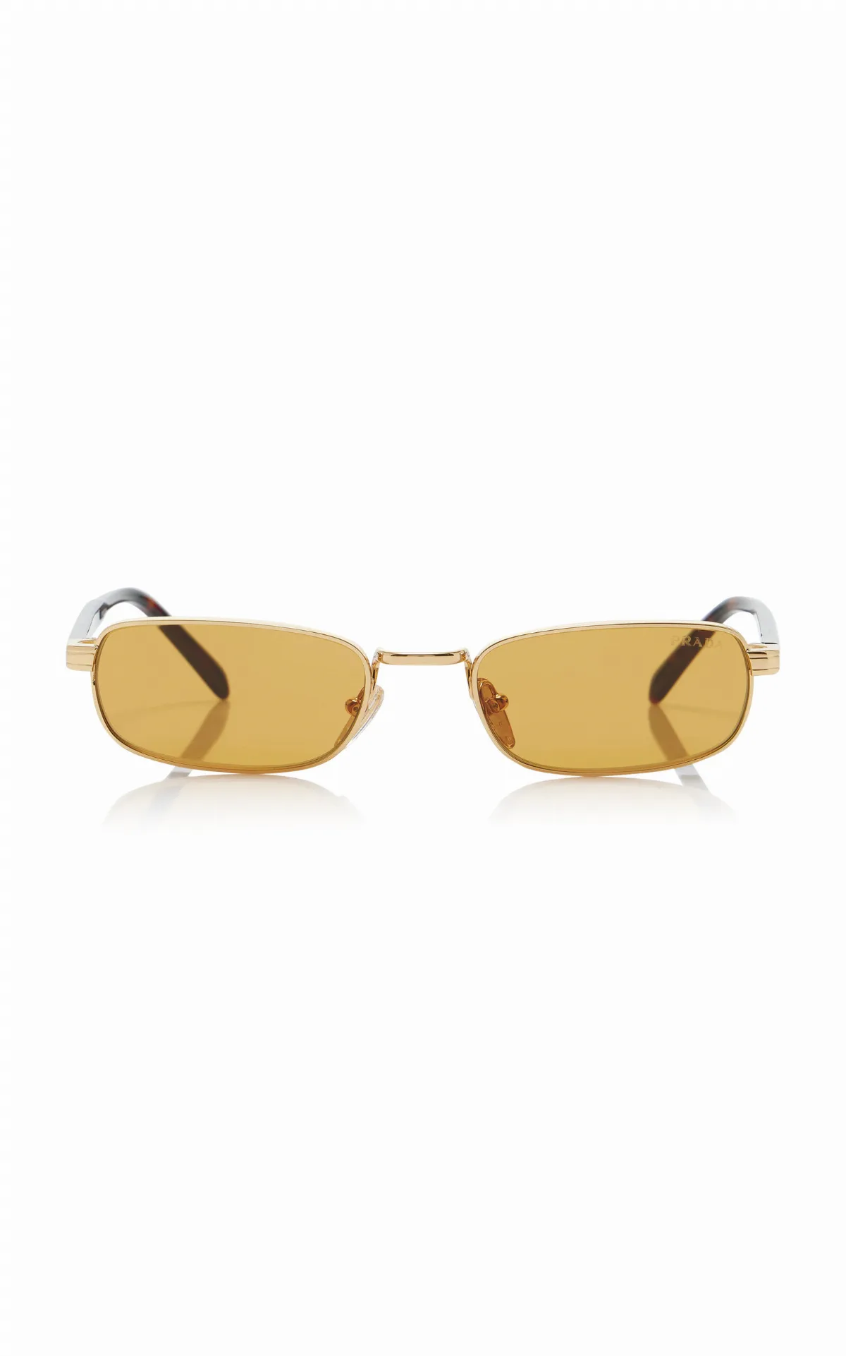 Square-Frame Metal Sunglasses by Prada