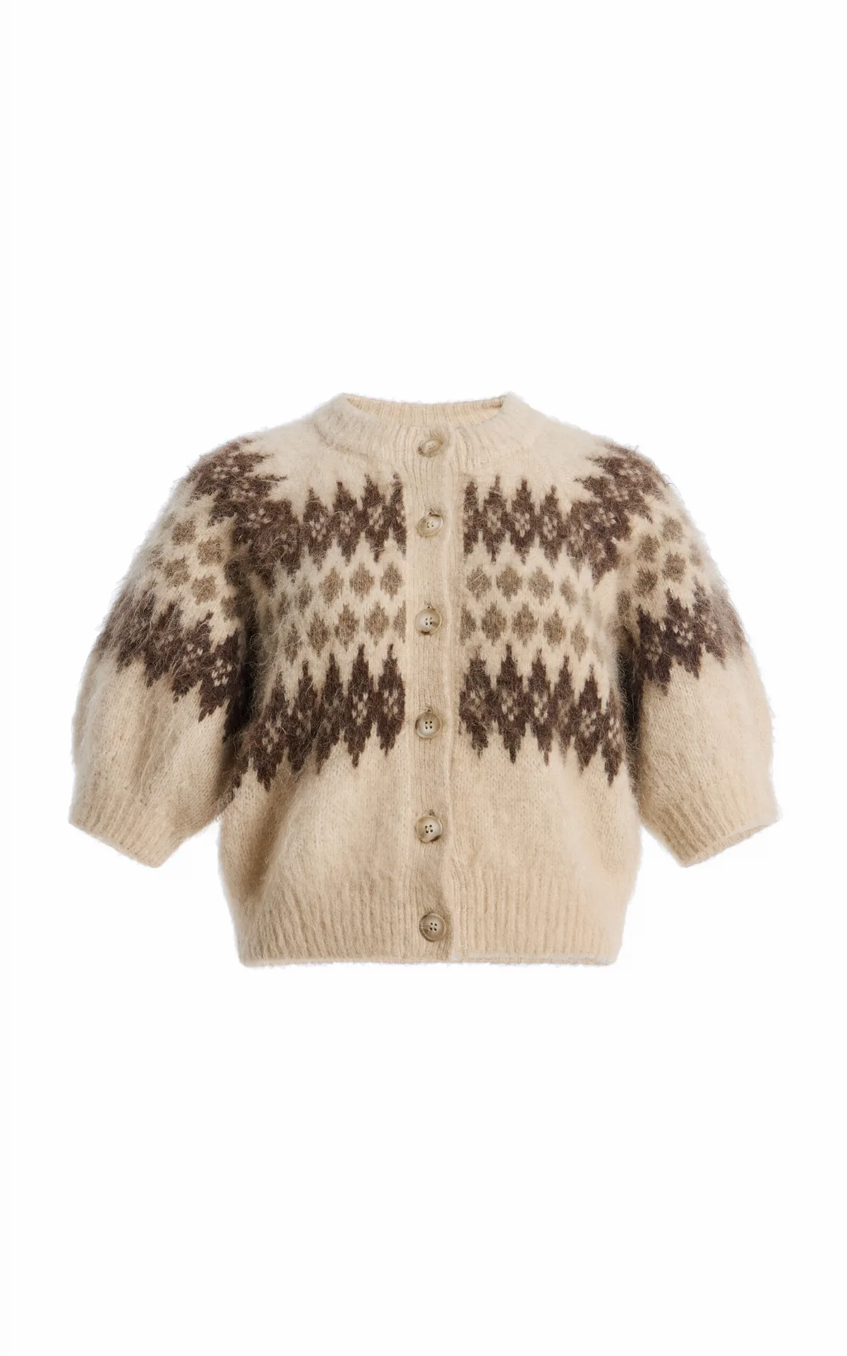 Molly Puff-Sleeve Fair Isle Knit Cardigan by Citizens of Humanity