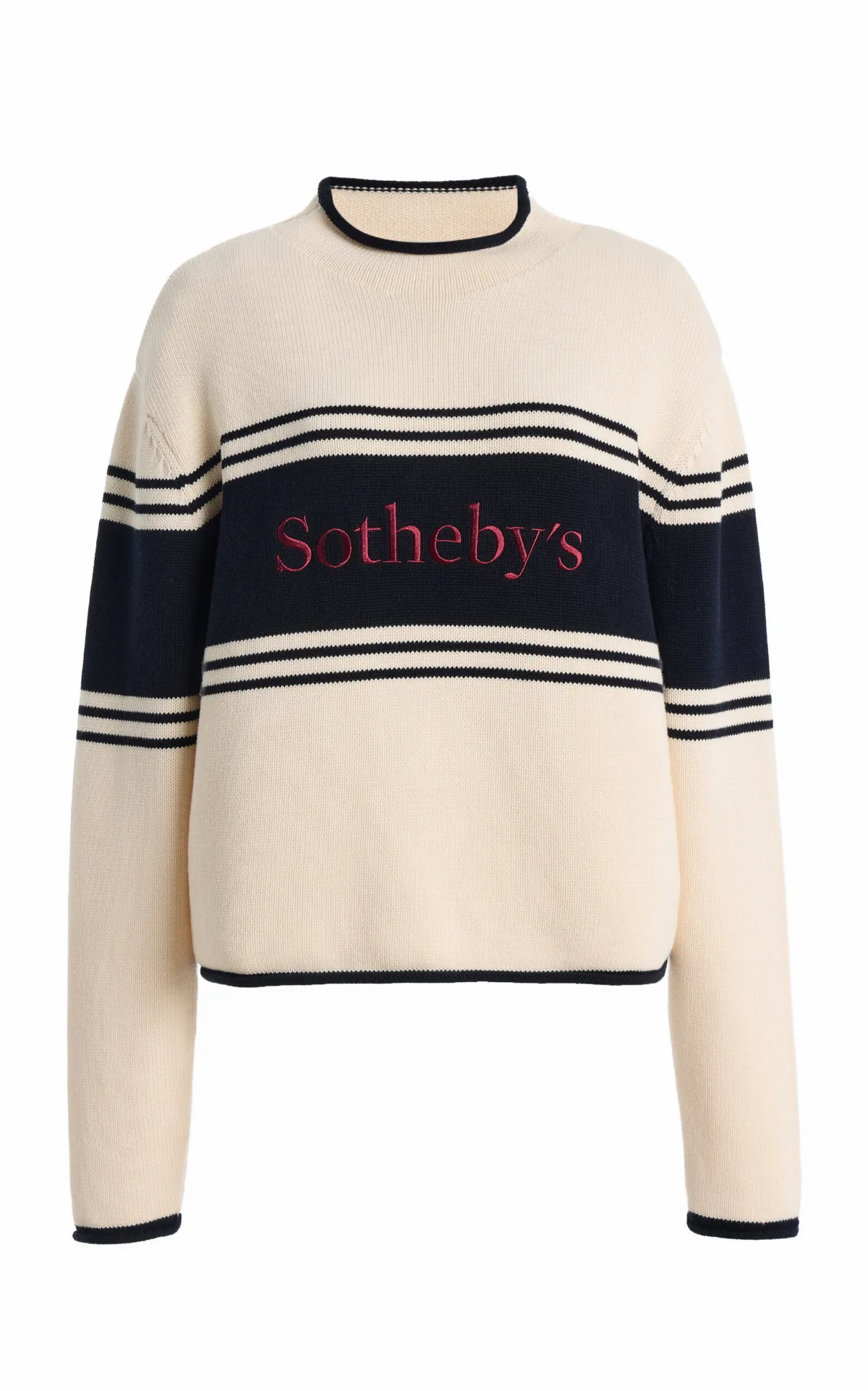 FRAME x Sotheby's Rolled Cotton Sweater by FRAME