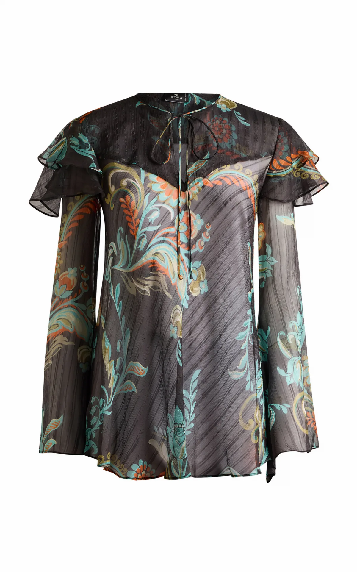 Ruffled Silk Top