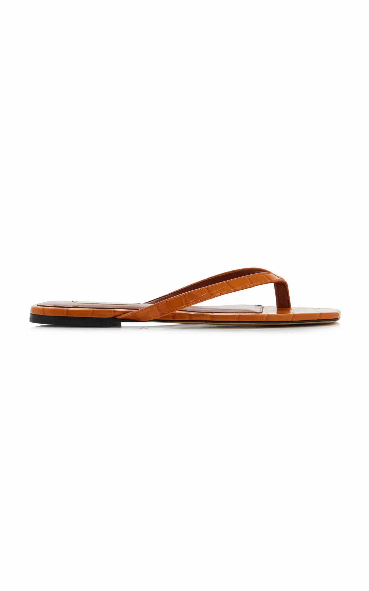 Croco-Embossed Flip Flops by Toteme